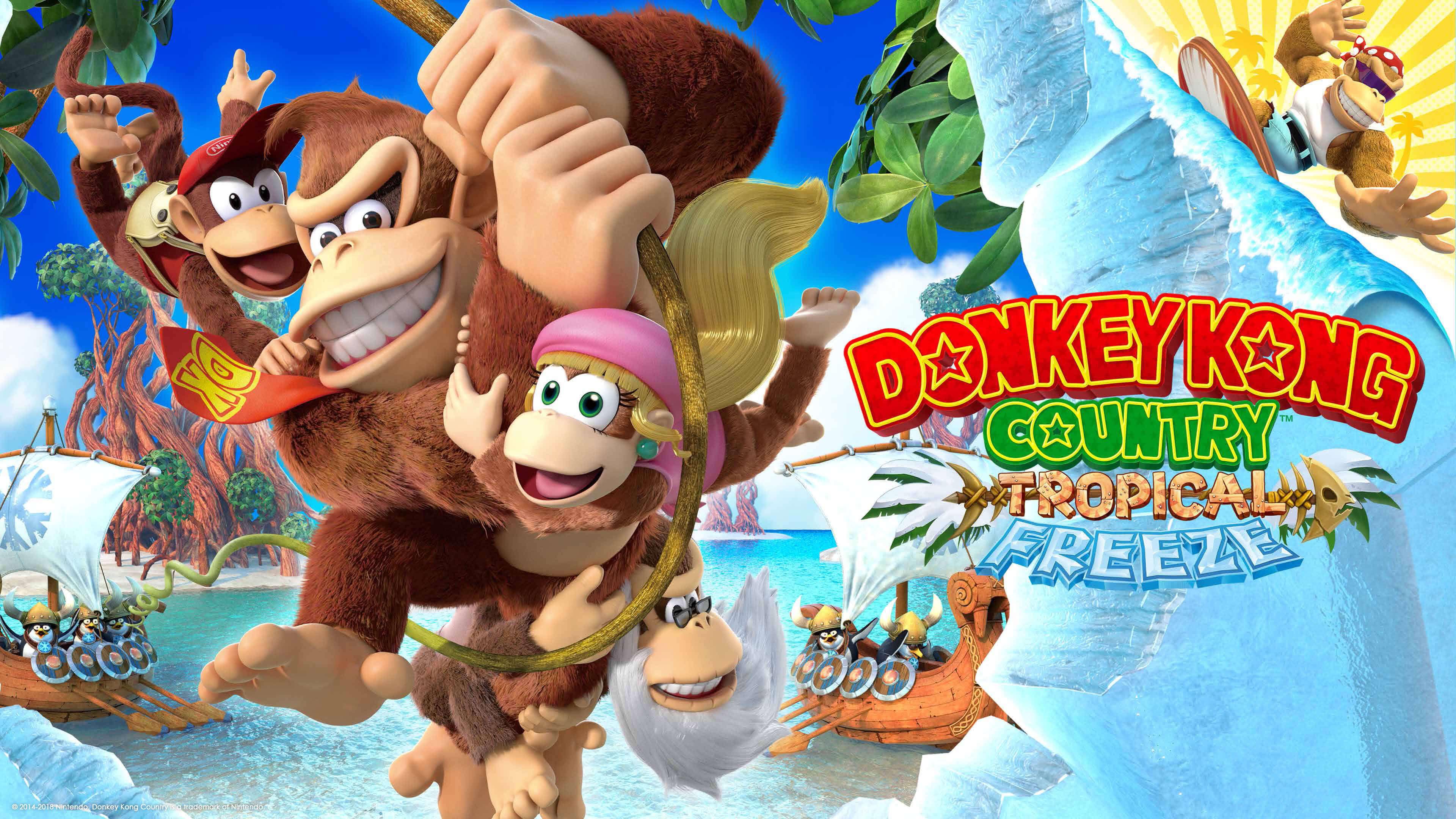 3840x2160 Donkey Kong Country Tropical Freeze UHD 4K Wallpaper