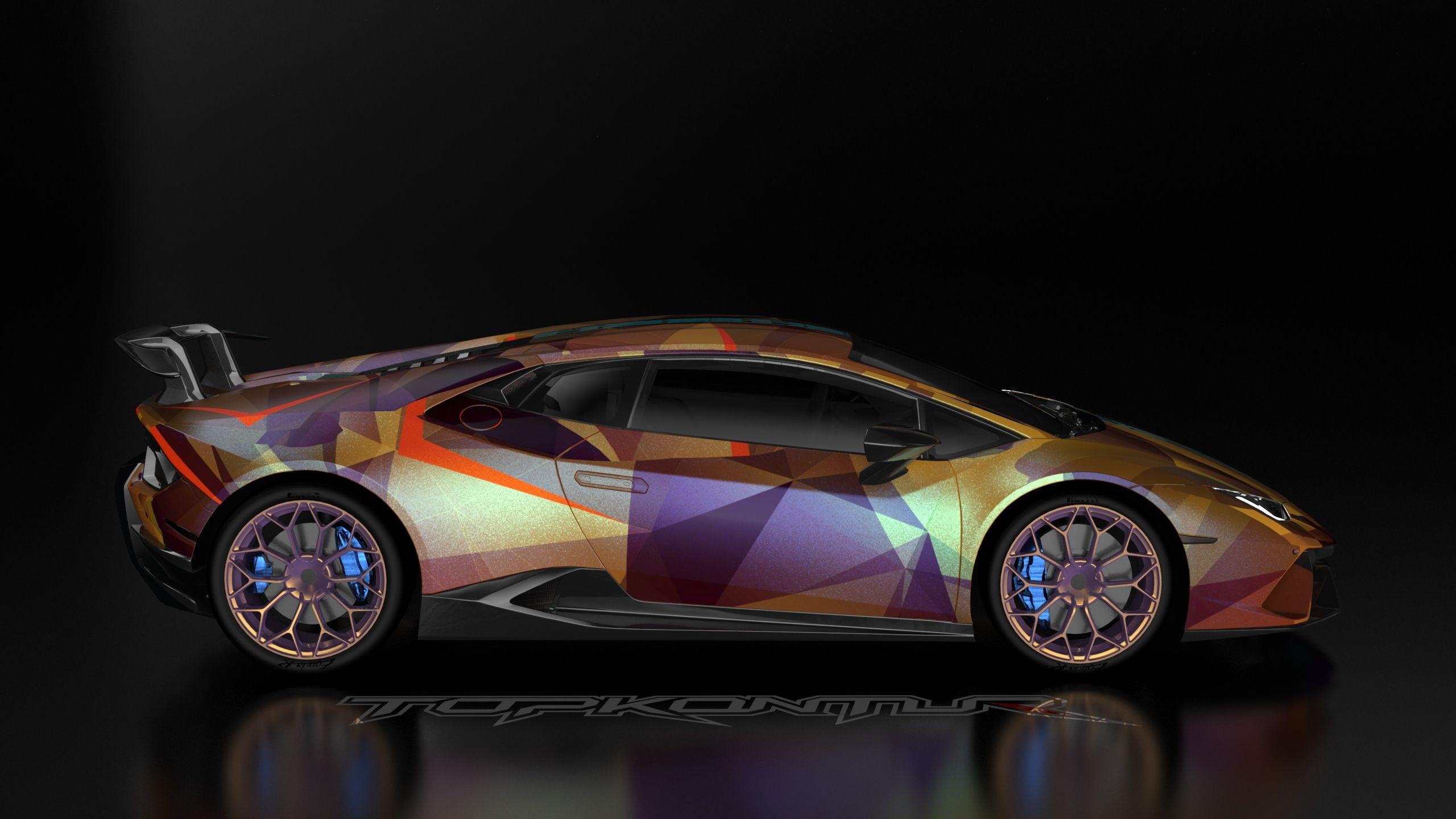 2560x1440 Gold And Wine Lamborghini Huracan Car 2560x1080