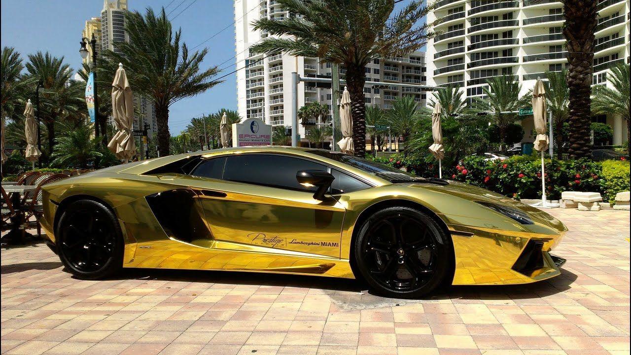 1280x720 Gold Lamborghini First gold plated lamborghini aventador lp