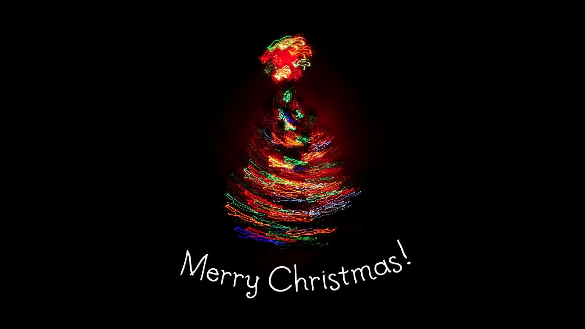 1920x1080 Merry Christmas Light Tree Wallpaper Download