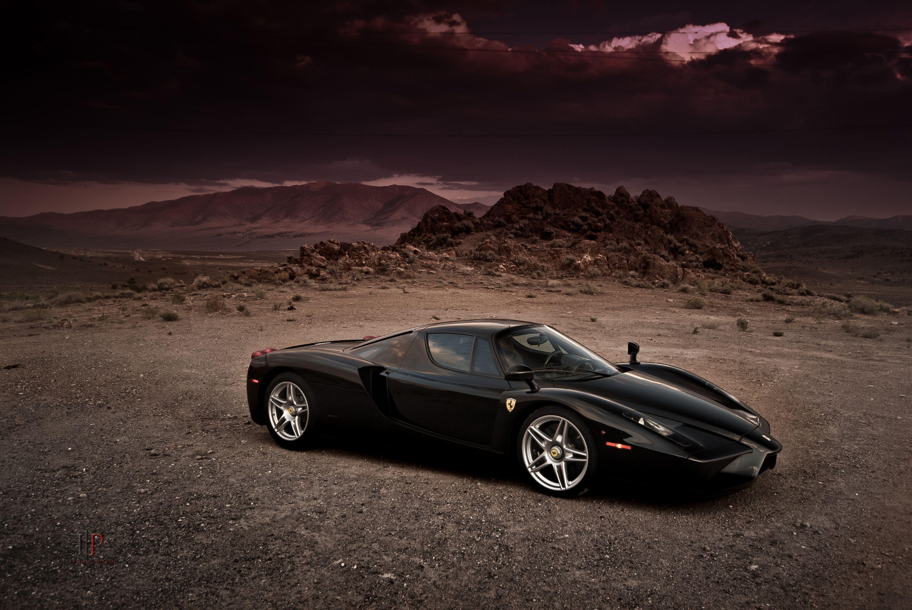 3636x2434 Ferrari : Ferrari Enzo Black Color Front 4k Ultra Full HD Wide