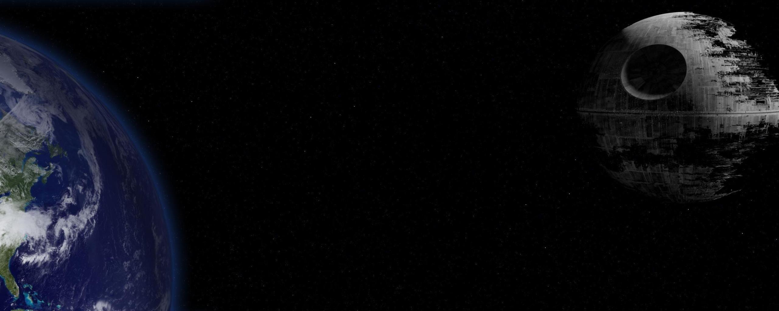 2560x1024 space, Stars, Star, Wars, Death, Sci fi, Planets, Planet