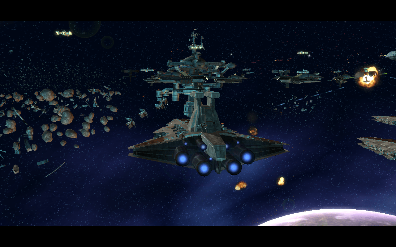 1280x800 Star Wars Space Battle Wallpaper