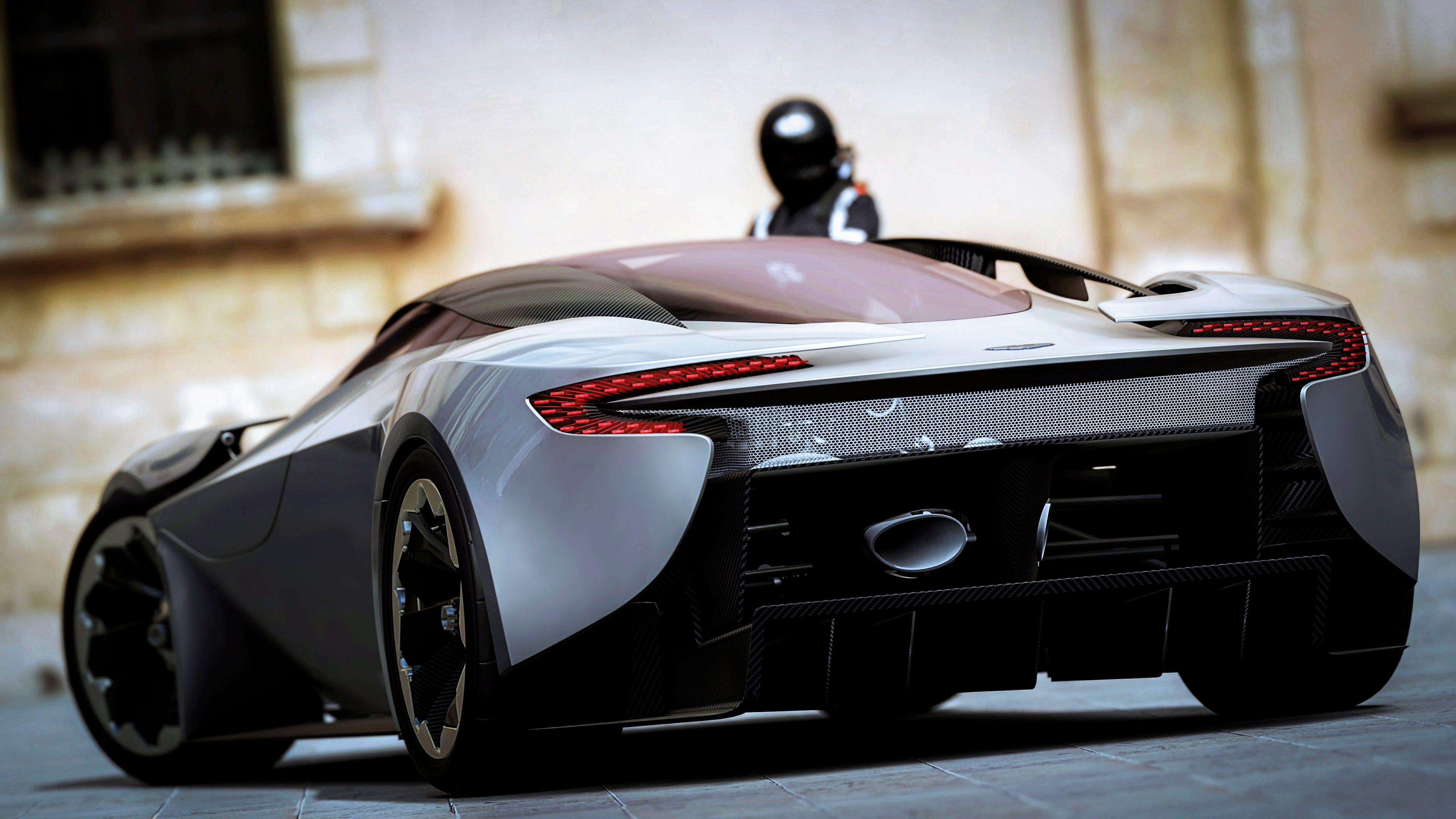 3840x2160 Aston martin tuning black front view 4k 3840×2160 ultra HD