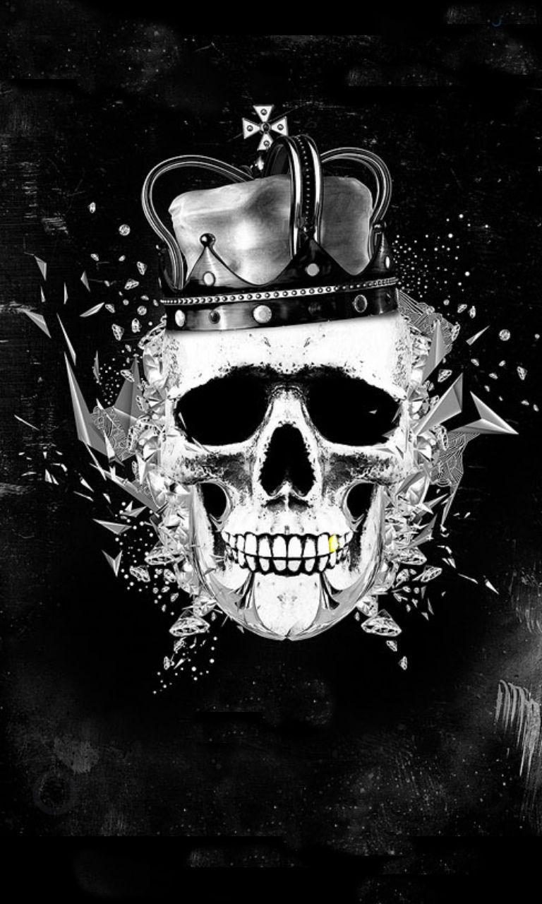 768x1280 Tải xuống miễn phí hình nền Blackberry Z10 King Skull 768x1280