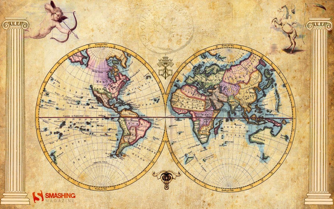 1280x804 Old world atlas wallpaper. Old world atlas