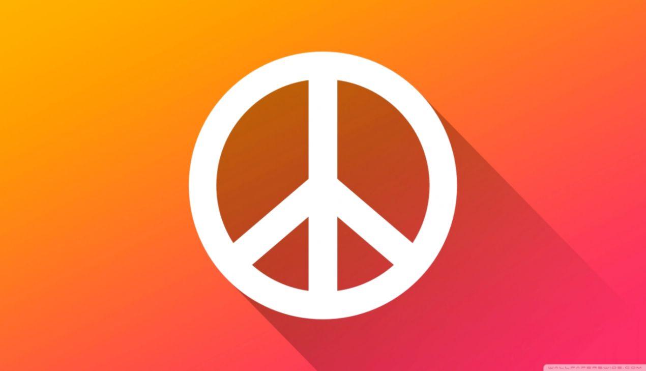 1270x729 Orange Peace Sign ❤ 4k HD Desktop Wallpaper For 4k