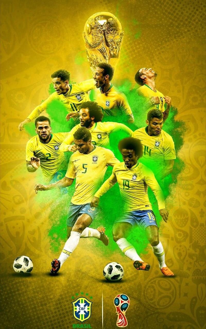 800x1280 Brazil, football, team, HD phone