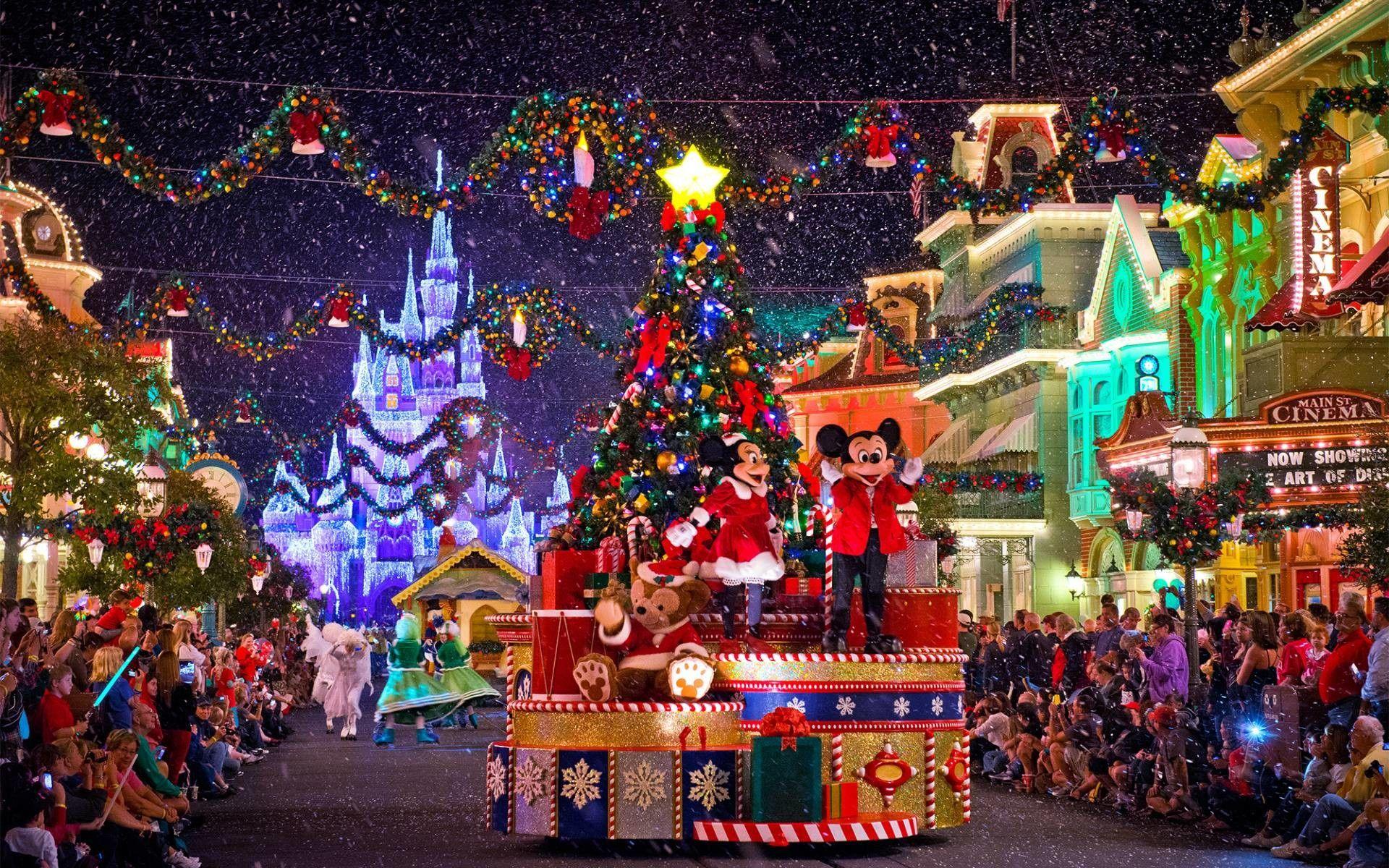 Disney World Christmas Wallpapers - Top Free Disney World Christmas  Backgrounds - WallpaperAccess