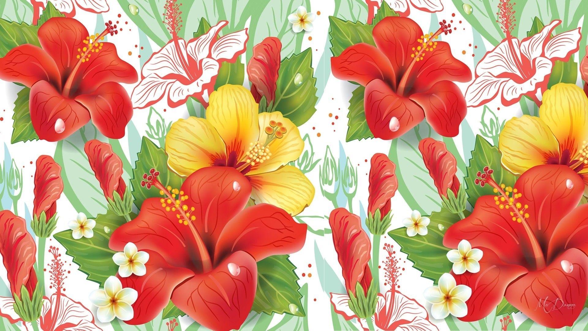 Hawaiian Floral Wallpapers - Top Free Hawaiian Floral Backgrounds - WallpaperAccess