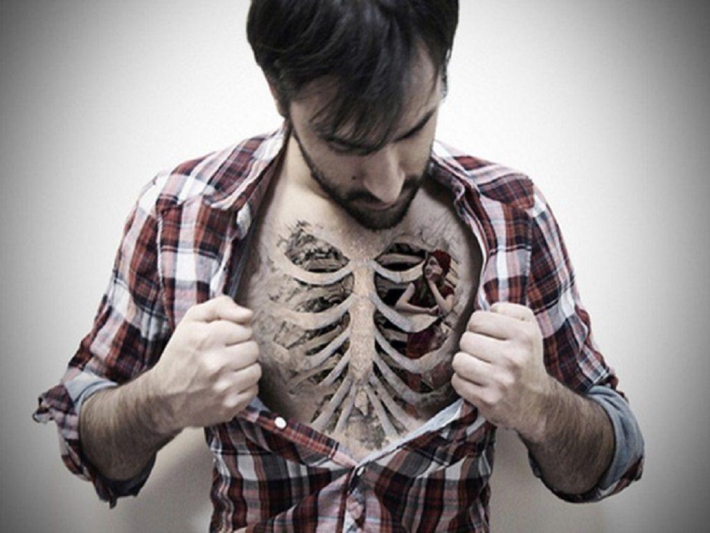 View Chest Tattoo Background Design Images