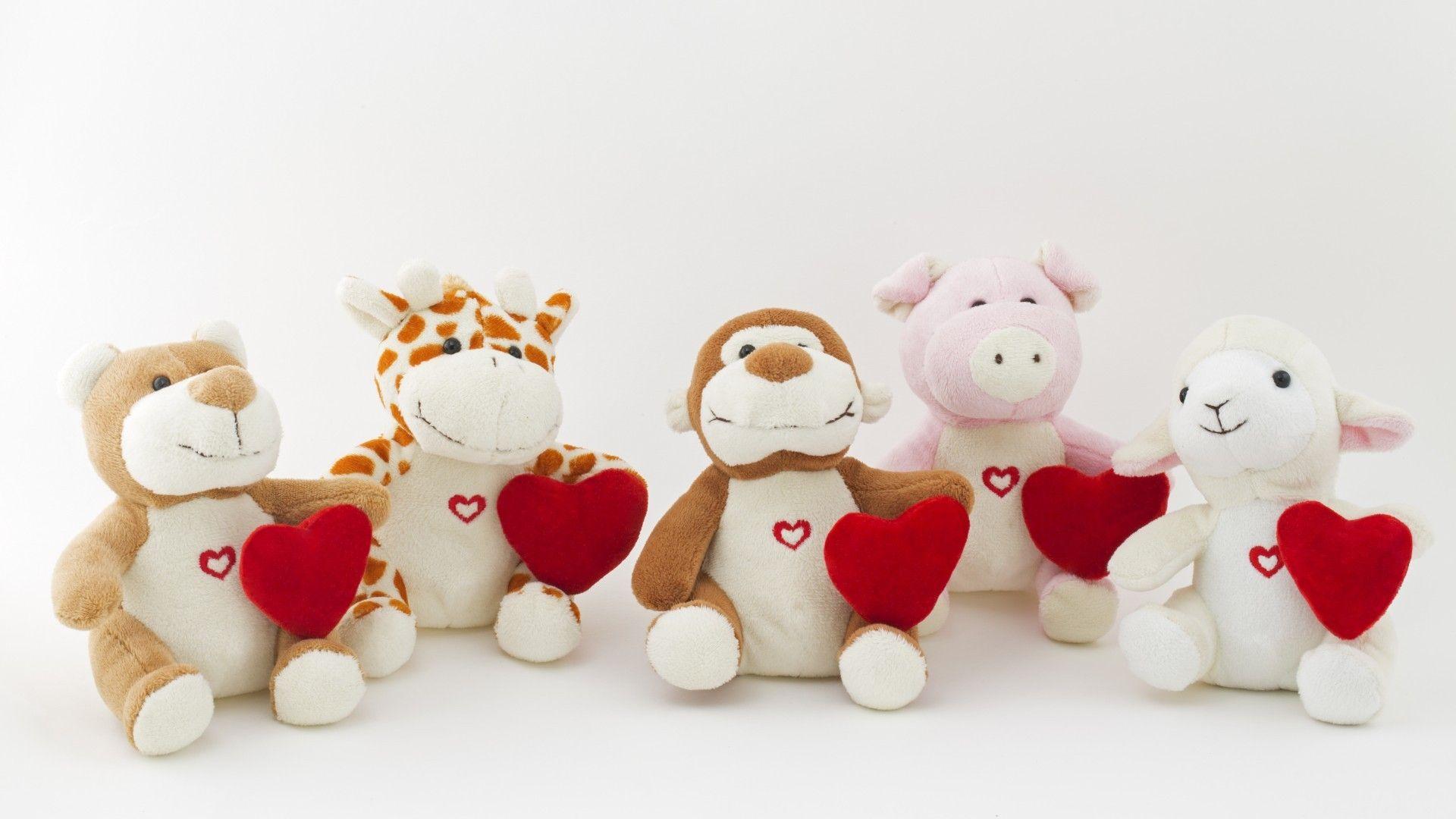 1920x1080 Download 1920x1080 Stuffed Animals, Heart, Toys Wallpaper