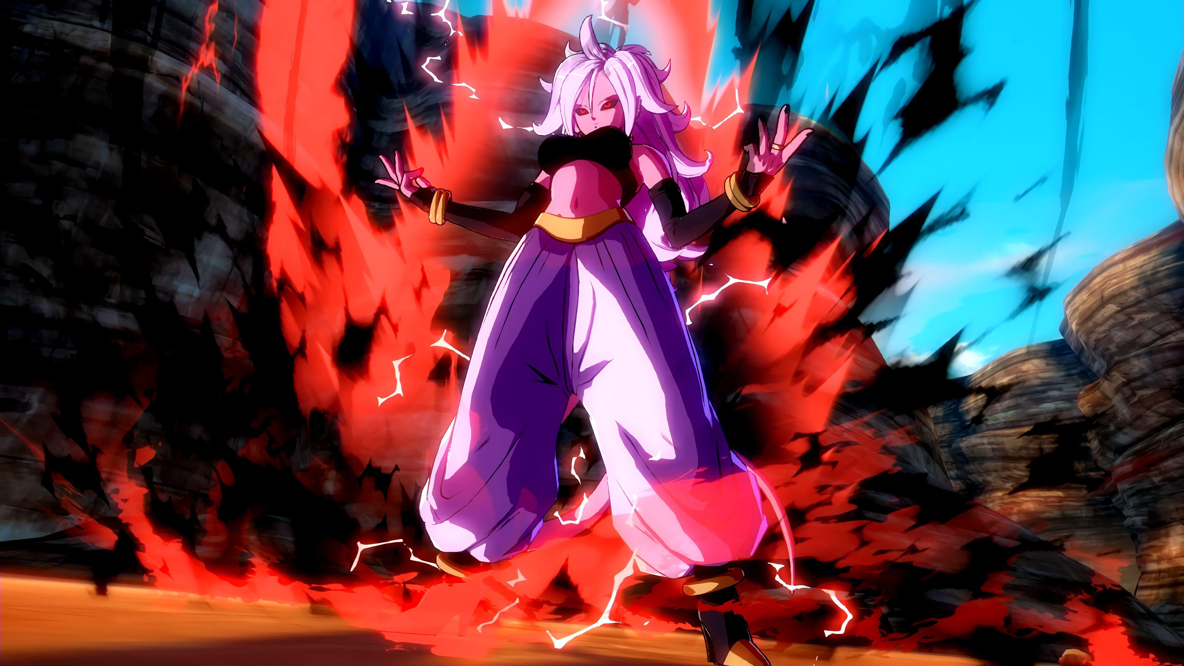 Android 21 from Dragon Ball FighterZ Dragon Ball Legends Arts for Desktop  4K wallpaper download