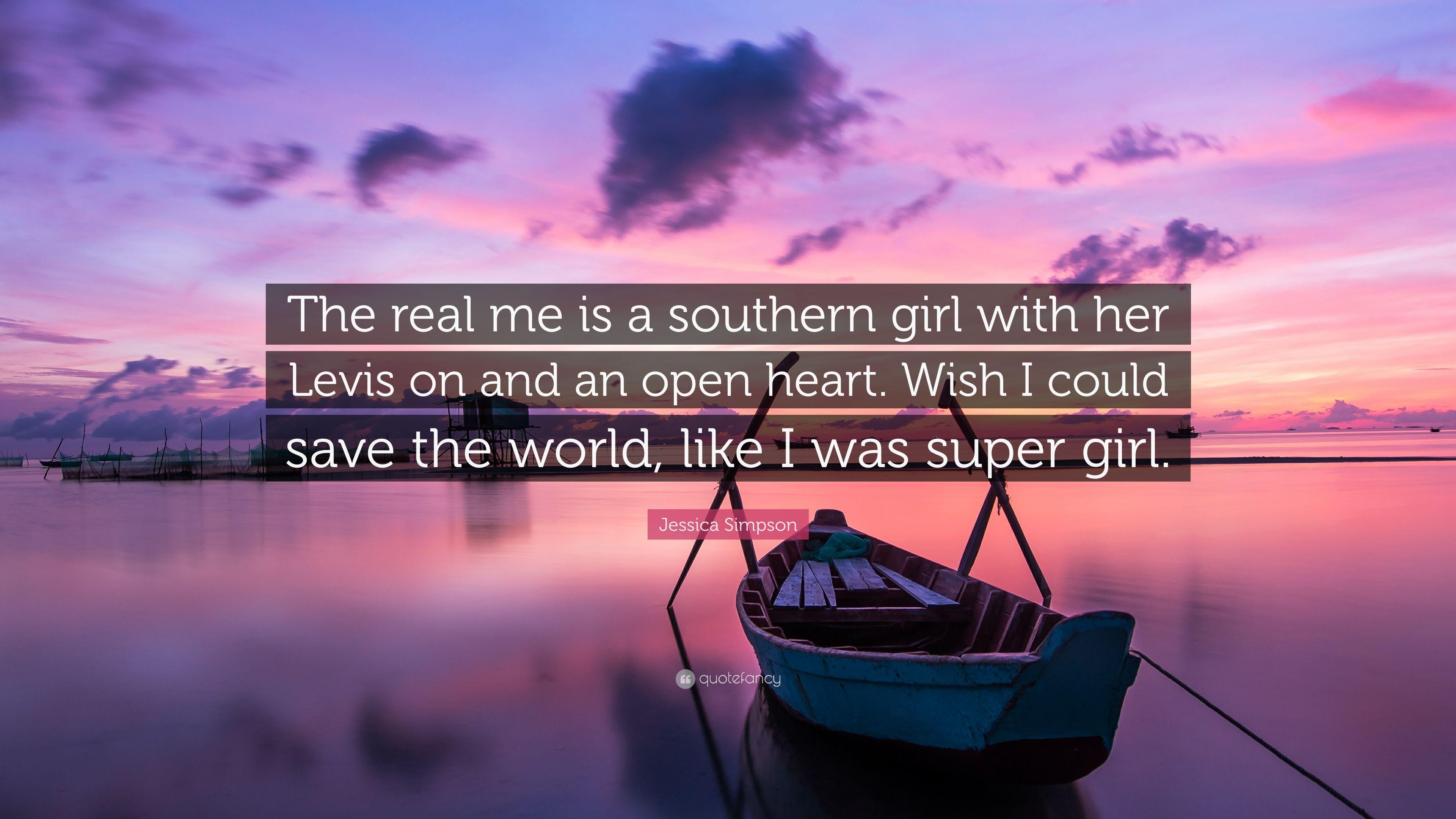 3840x2160 Jessica Simpson Quote: “The real me is a southern girl with her