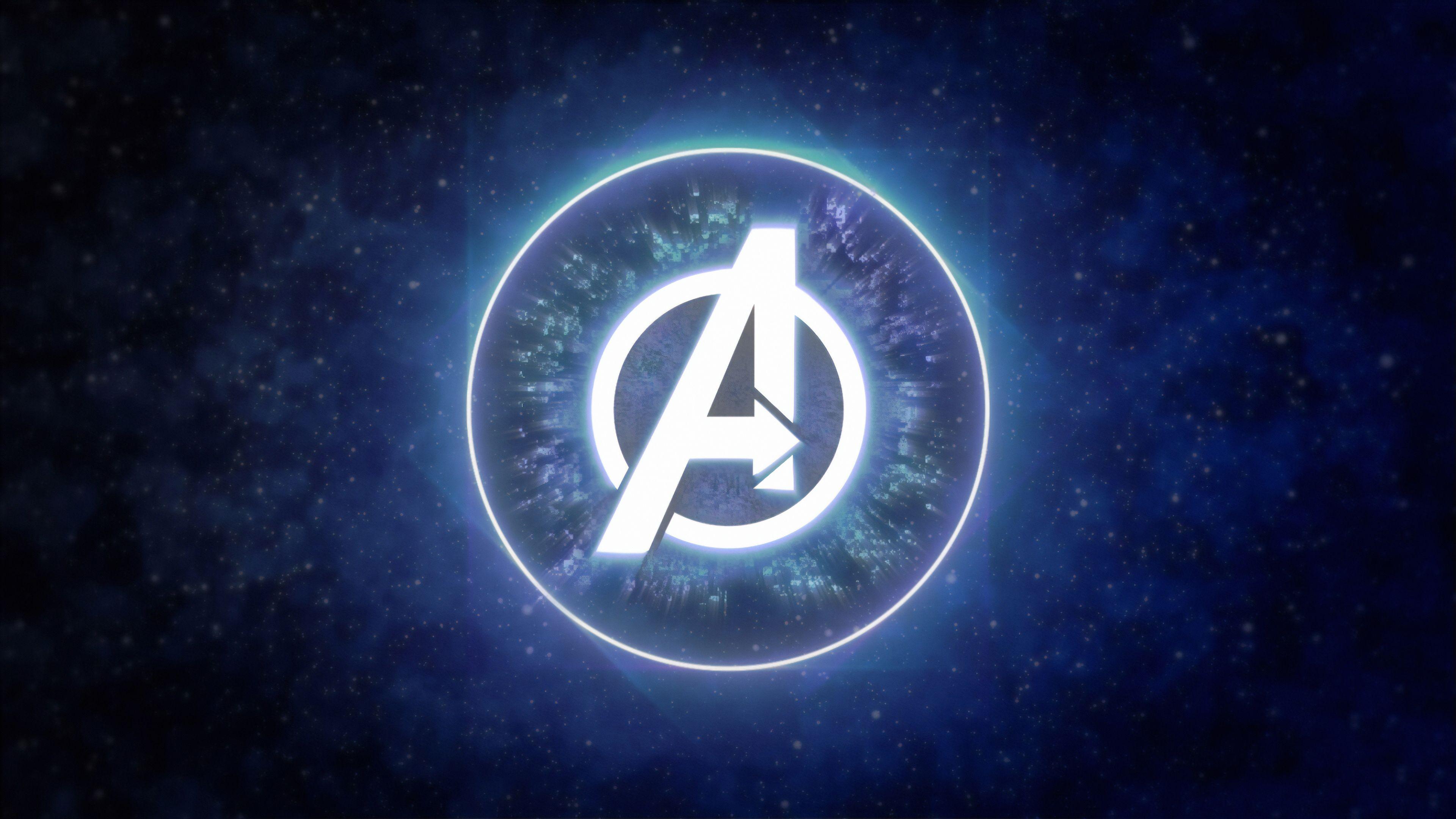 avengers logo desktop wallpaper 4k