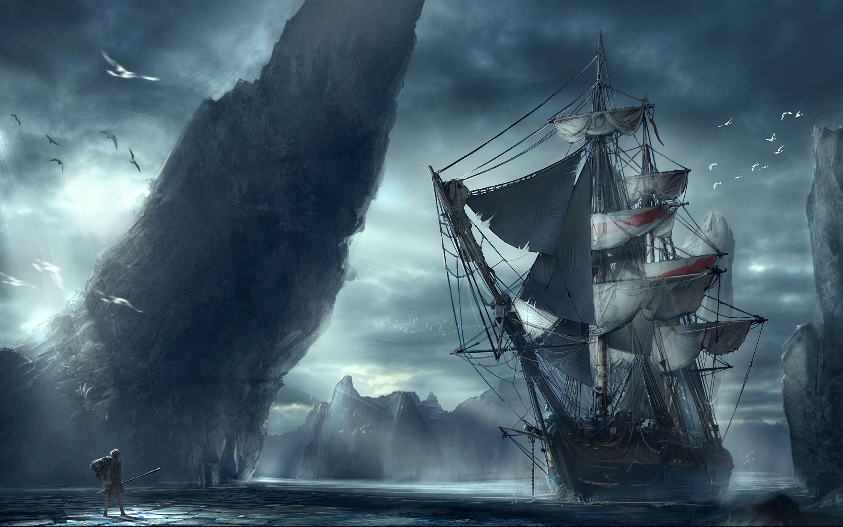 2880x1800 Ghost Pirate Ship Wallpaper Ship Wallpaper HD