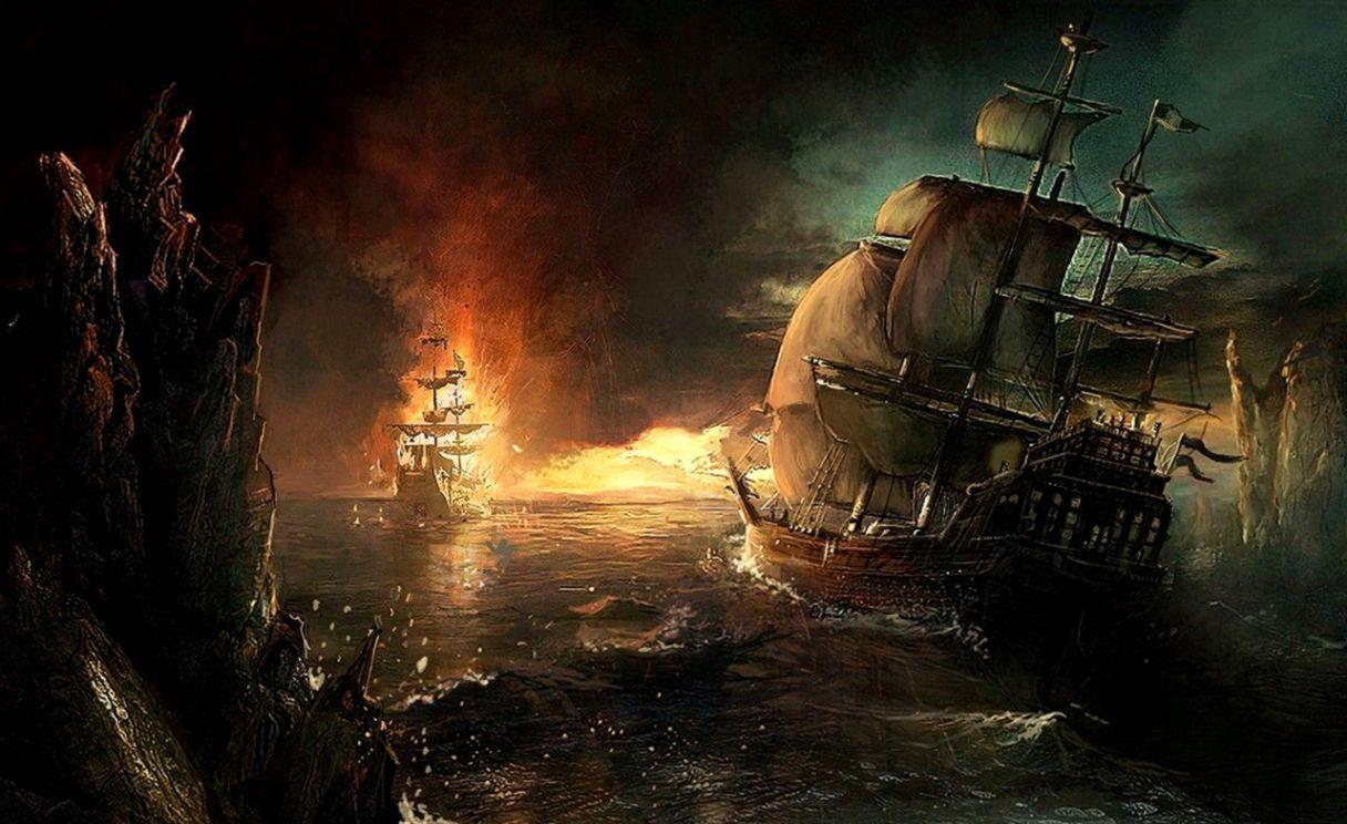1216x744 Ship Art HD Wallpaper