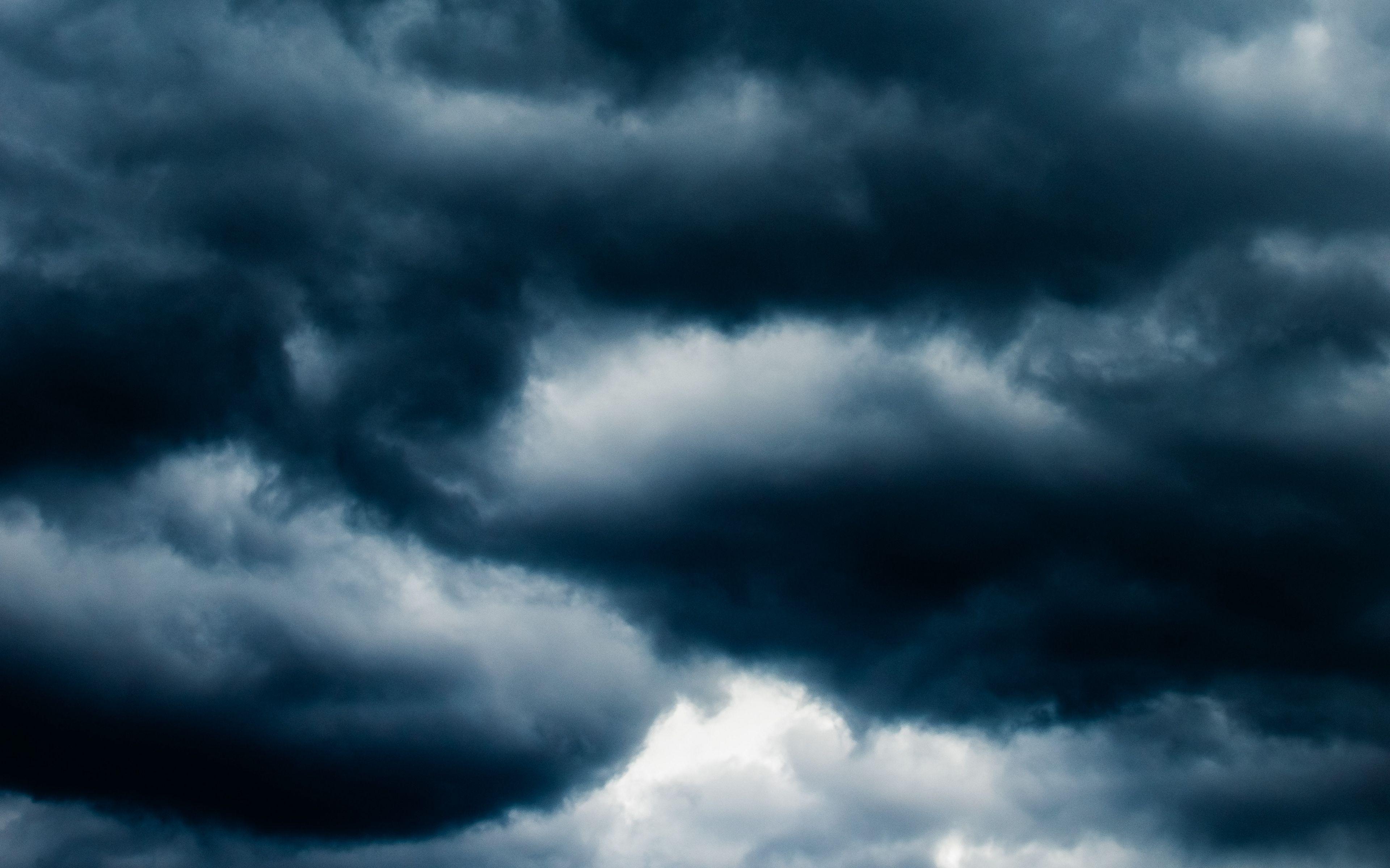 3840x2400 Download wallpaper 3840x2400 clouds, sky, dark, porous