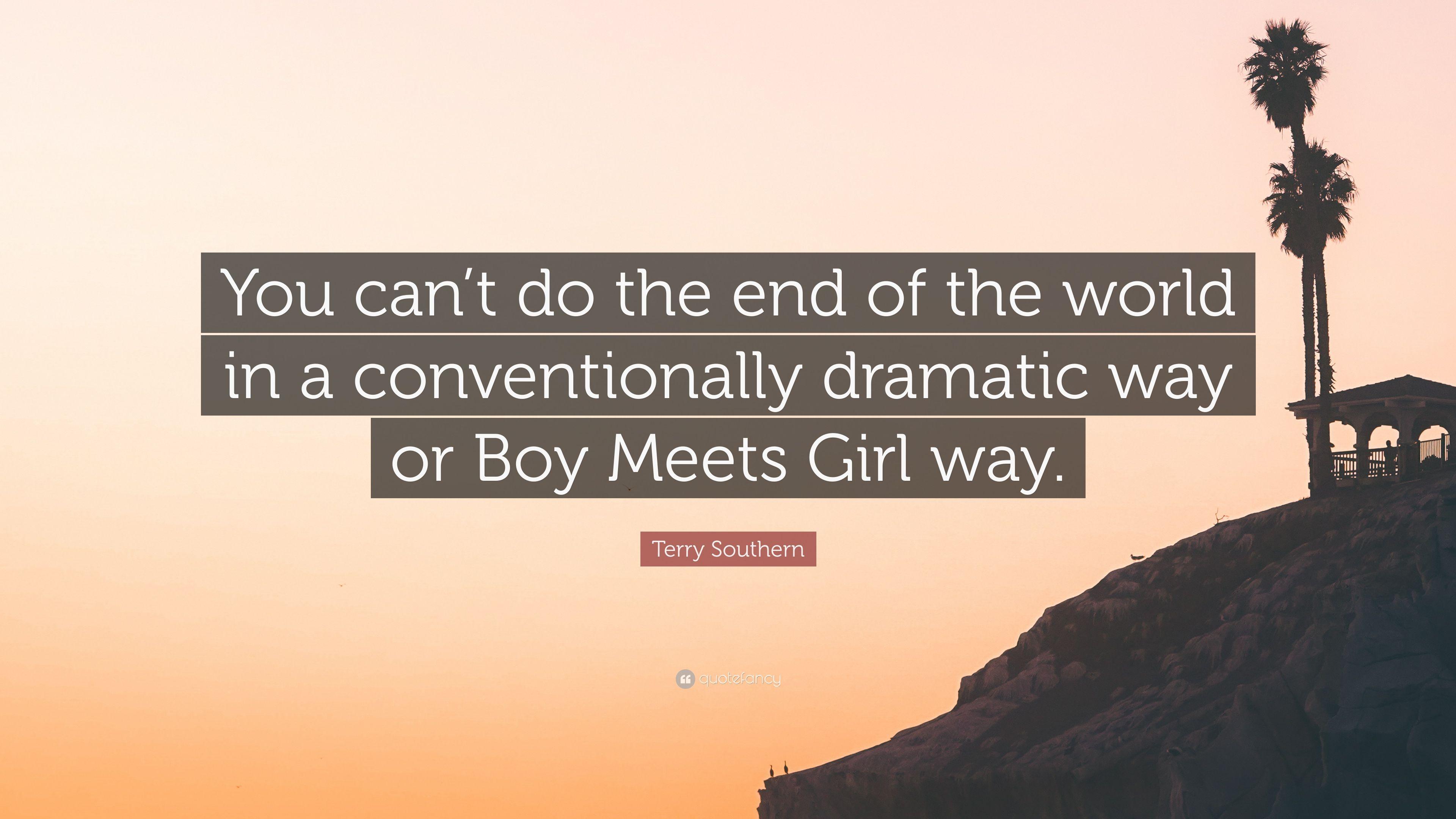 3840x2160 Terry Southern Quote: “You can't do the end of the world in a