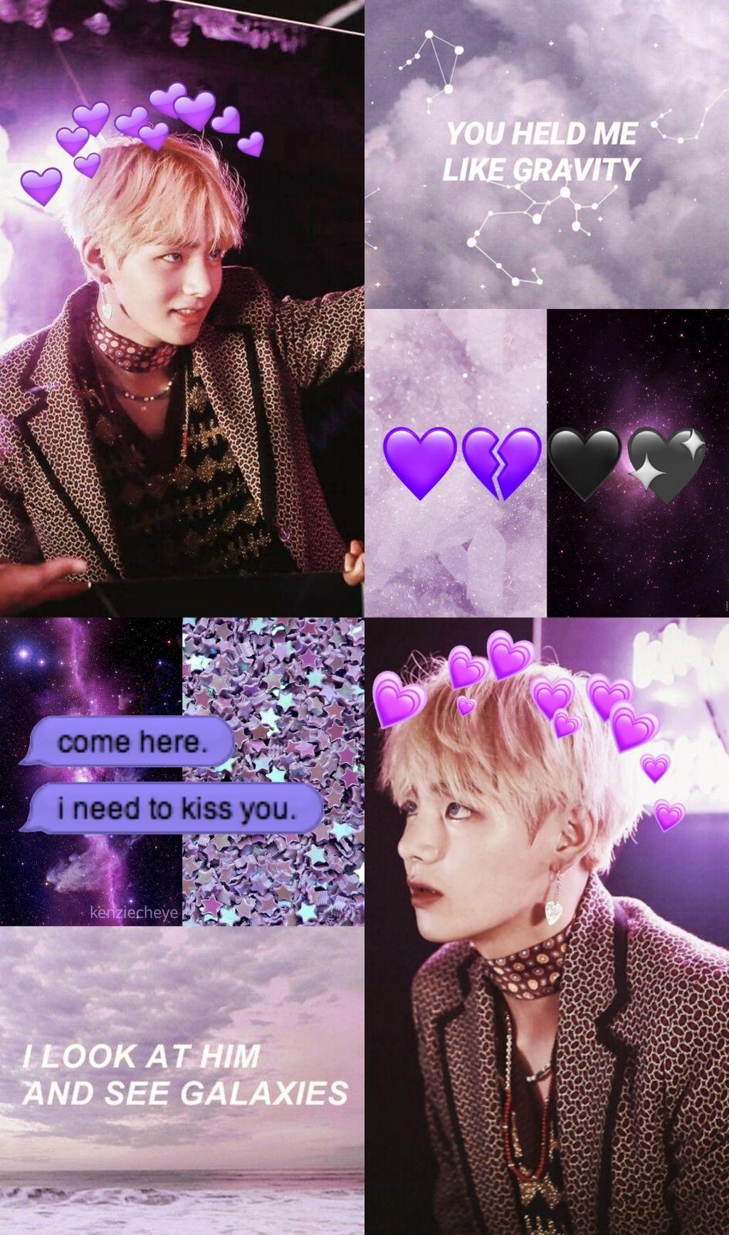 1024x1734 kimtaehyung V bts purpleaesthetic wallpaper btswallpape