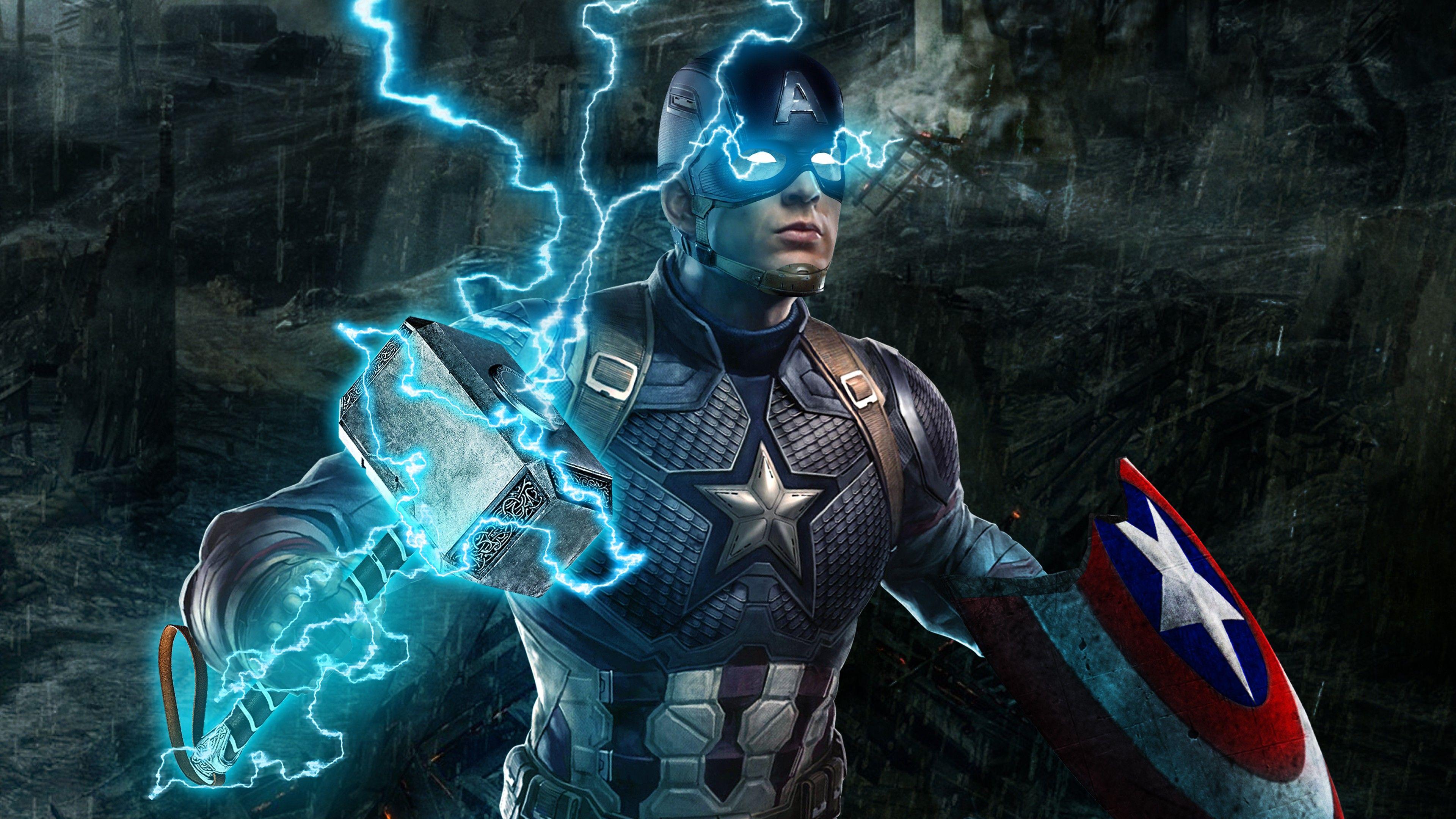 3840x2160 Captain America trong Avengers Endgame 4K Hình nền.  Hình nền HD