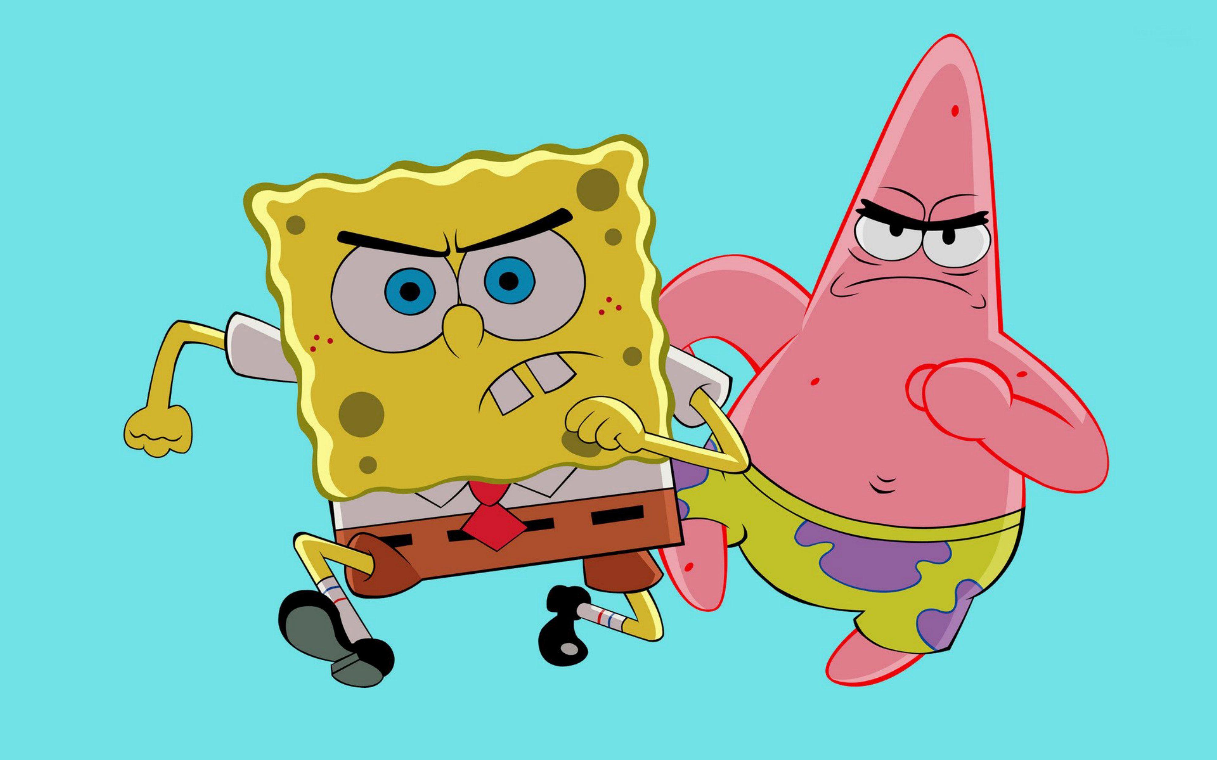 4000x2501 Spongebob and Patrick Squarepants Wallpaper