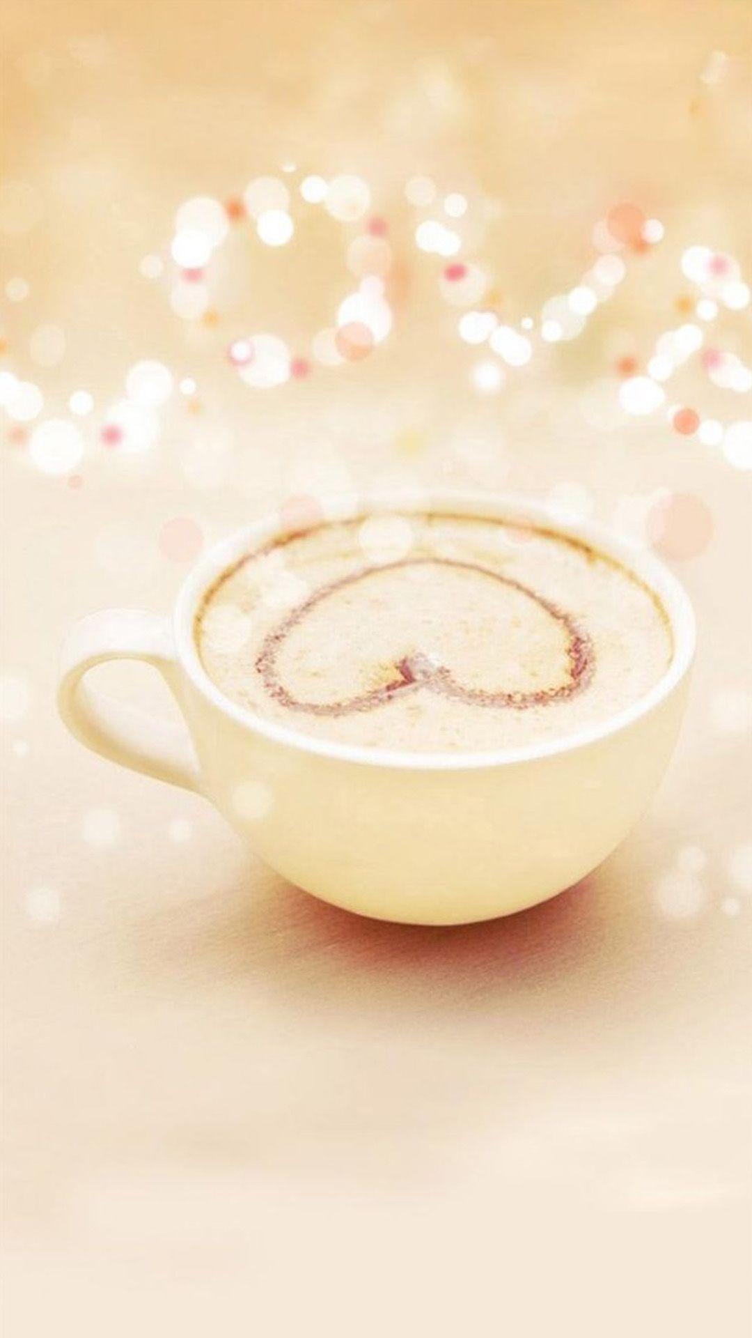 1080x1920 Heart latte art. A girly iPhone wallpaper