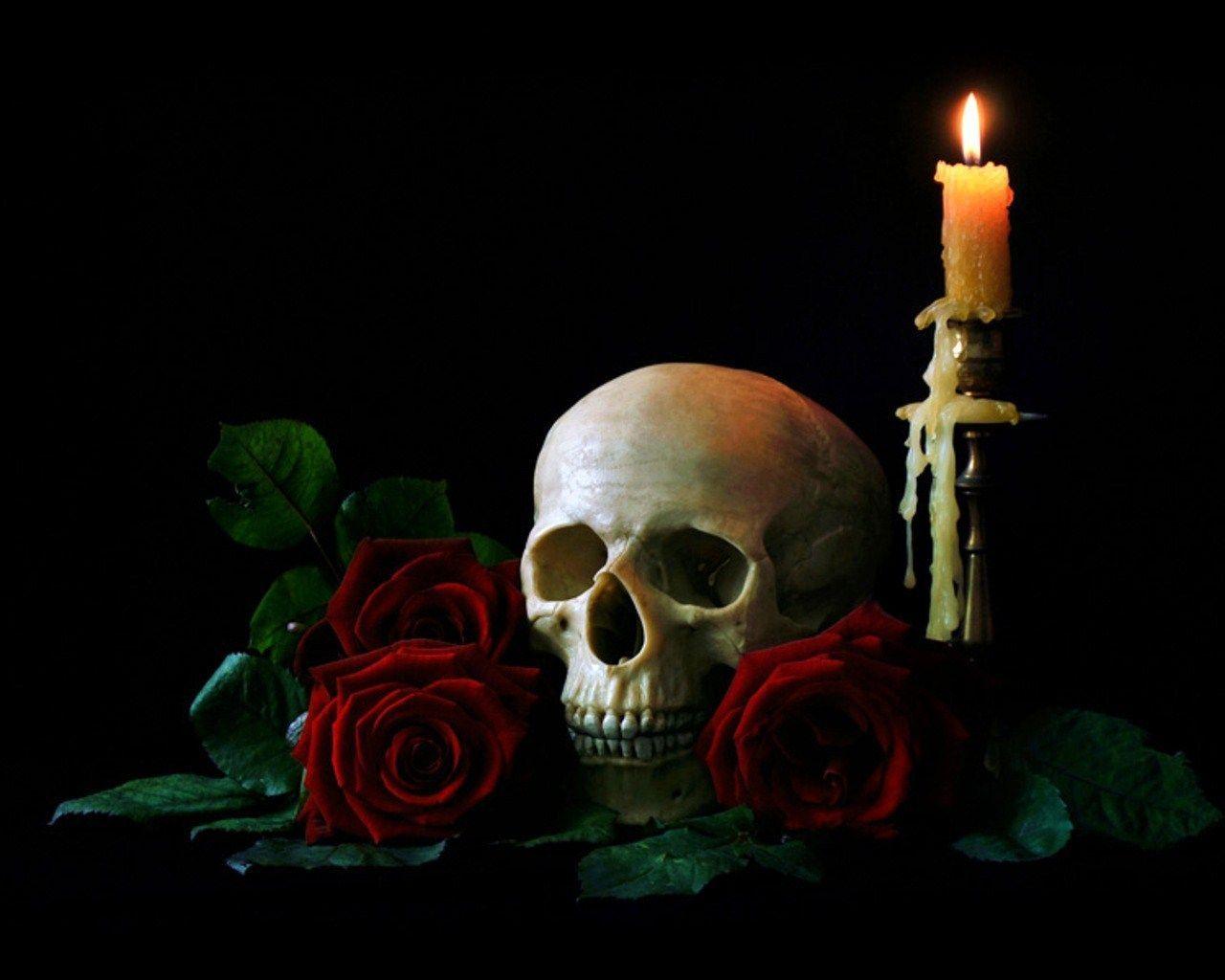 1280x1024 sKULL ART 3D. Calaveras, Santos