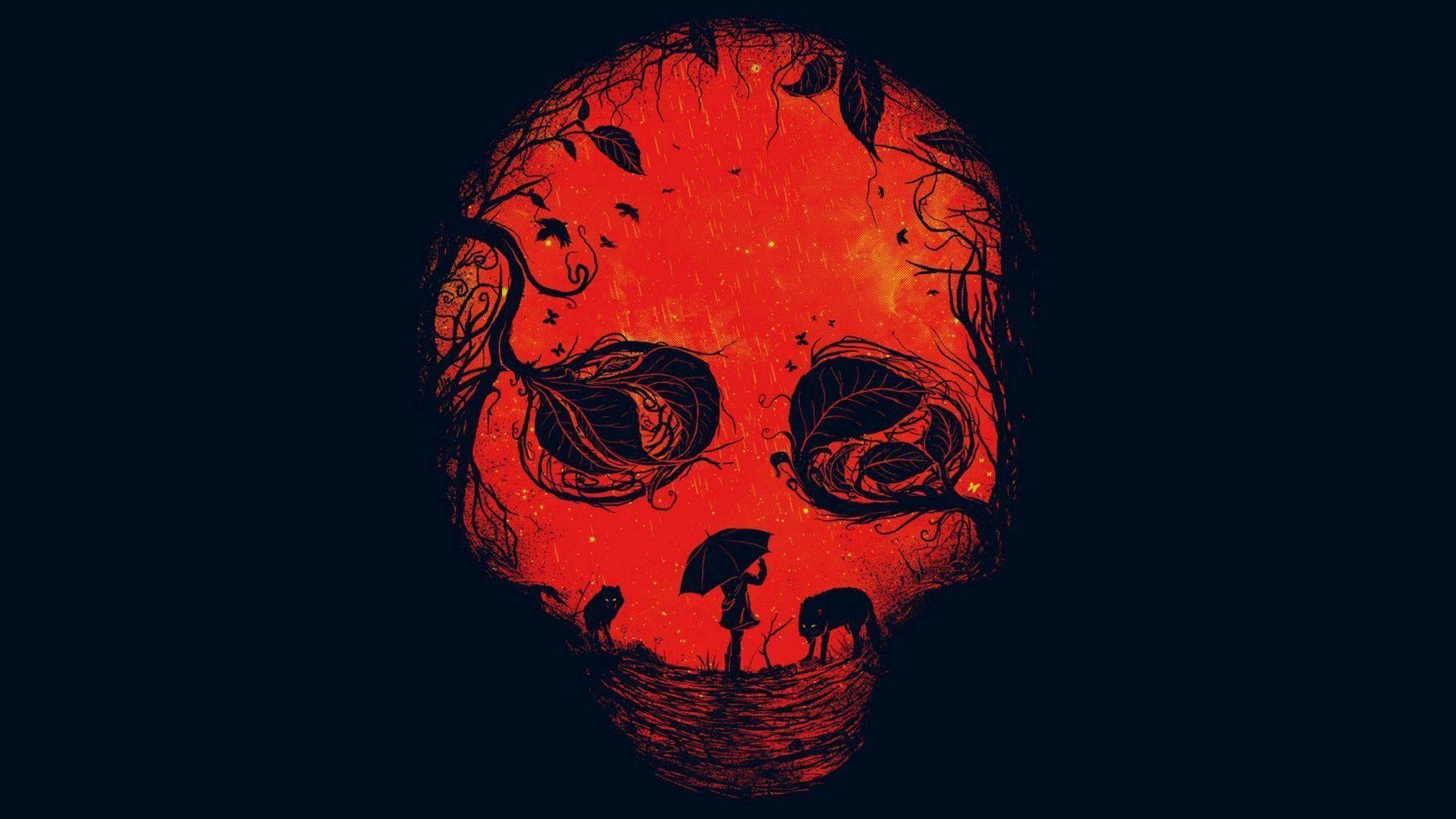 1920x1080 Skull And Roses Wallpaper HD Resolution 1920x1080 px