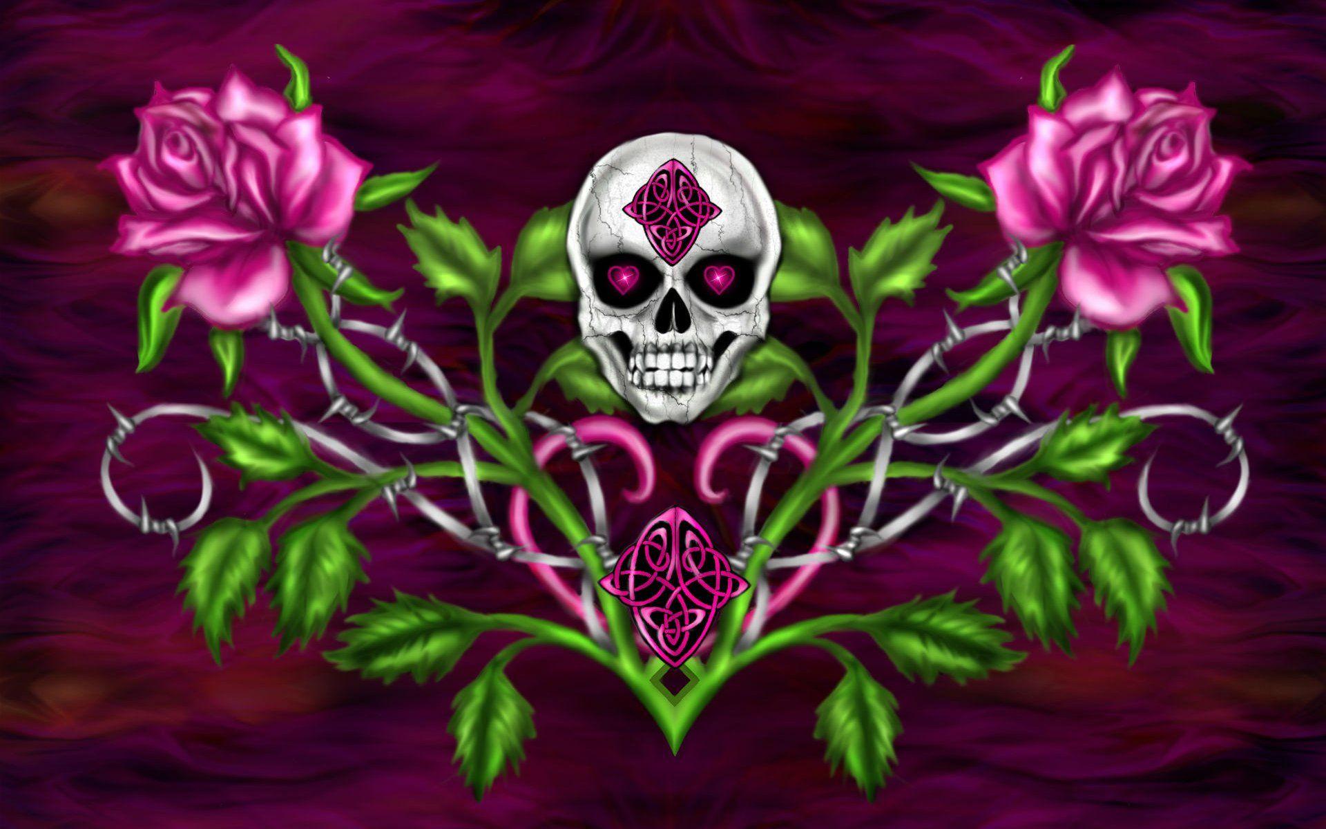 Black and Pink Skull Wallpapers Top Free Black and Pink Skull Backgrounds WallpaperAccess