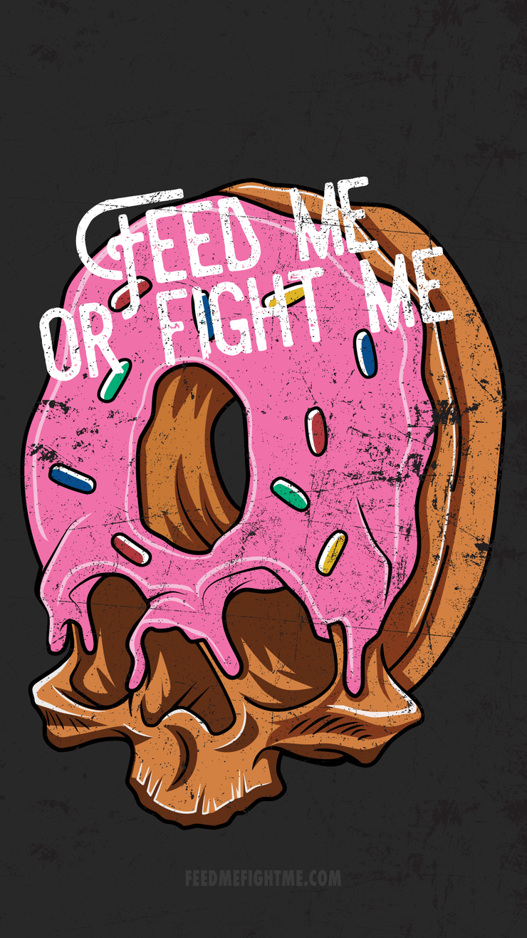 740x1316 Donut Skull Wallpaper