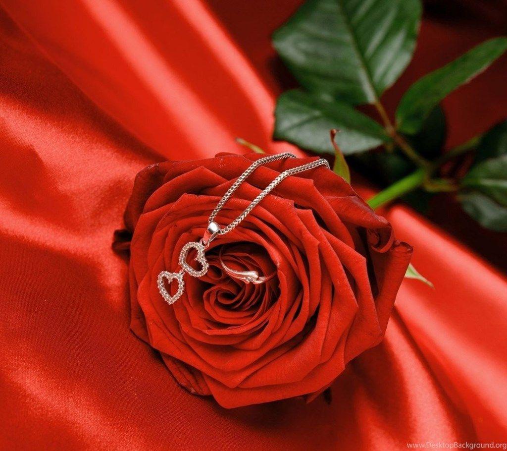 1024x910 Red Silk And Diamond Heart Pendant Wallpaper For Android