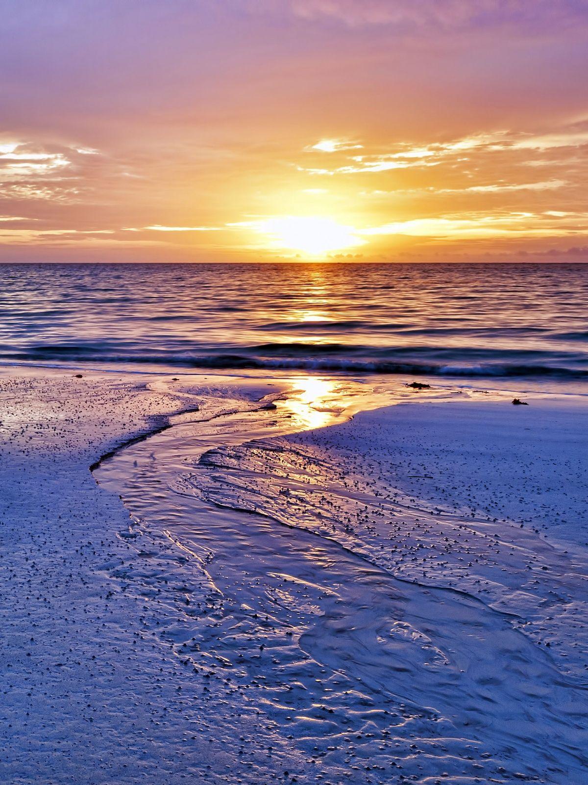 1200x1600 Sunset Sea Mobile Wallpaper