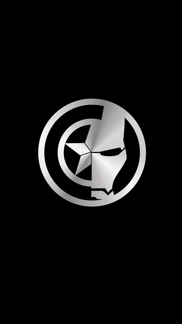 720x1279 Captain America and Iron Man Symbol Wallpaper