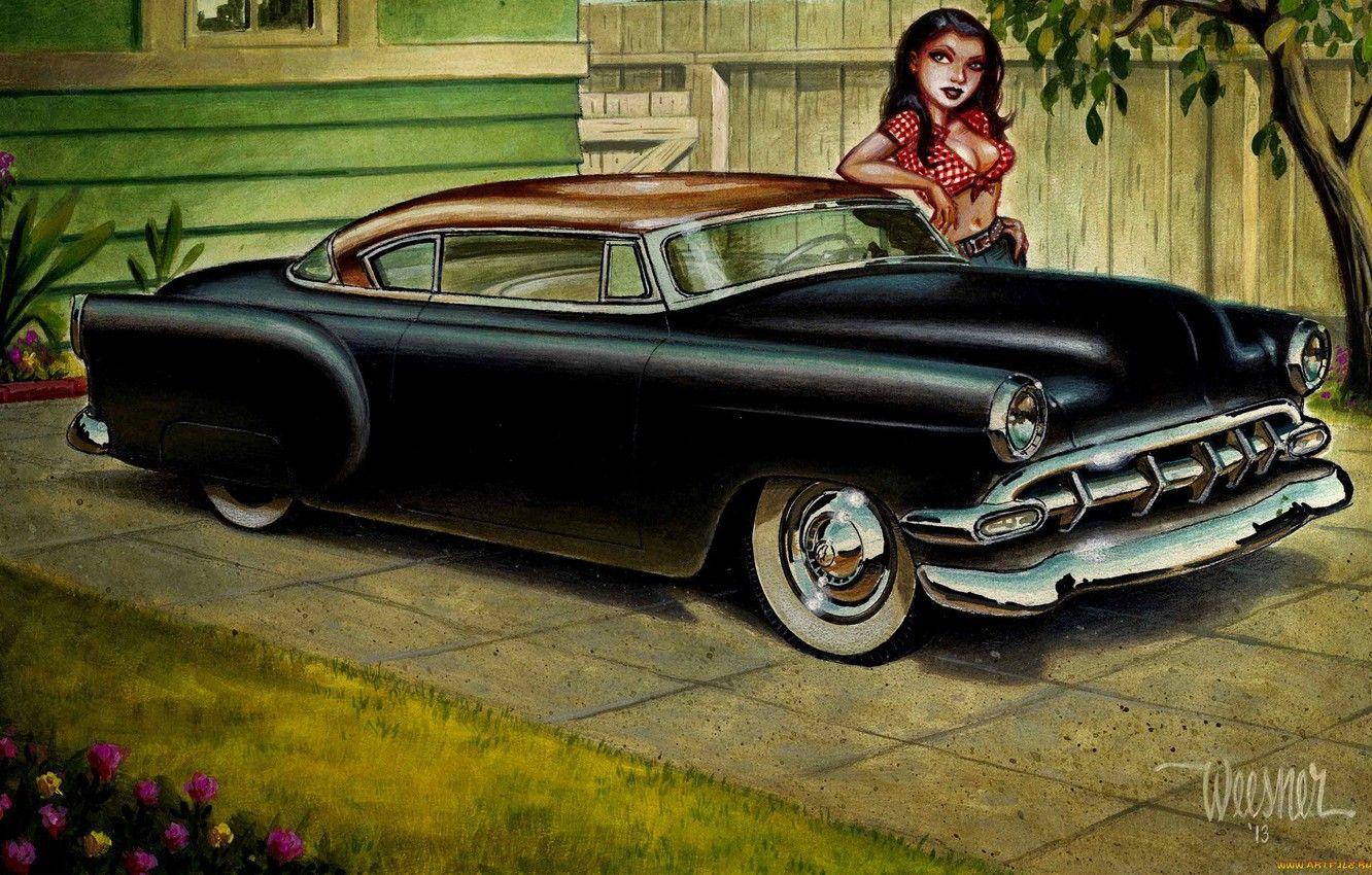 1332x850 Wallpaper girl, flowers, figure, Chevrolet, Chevrolet