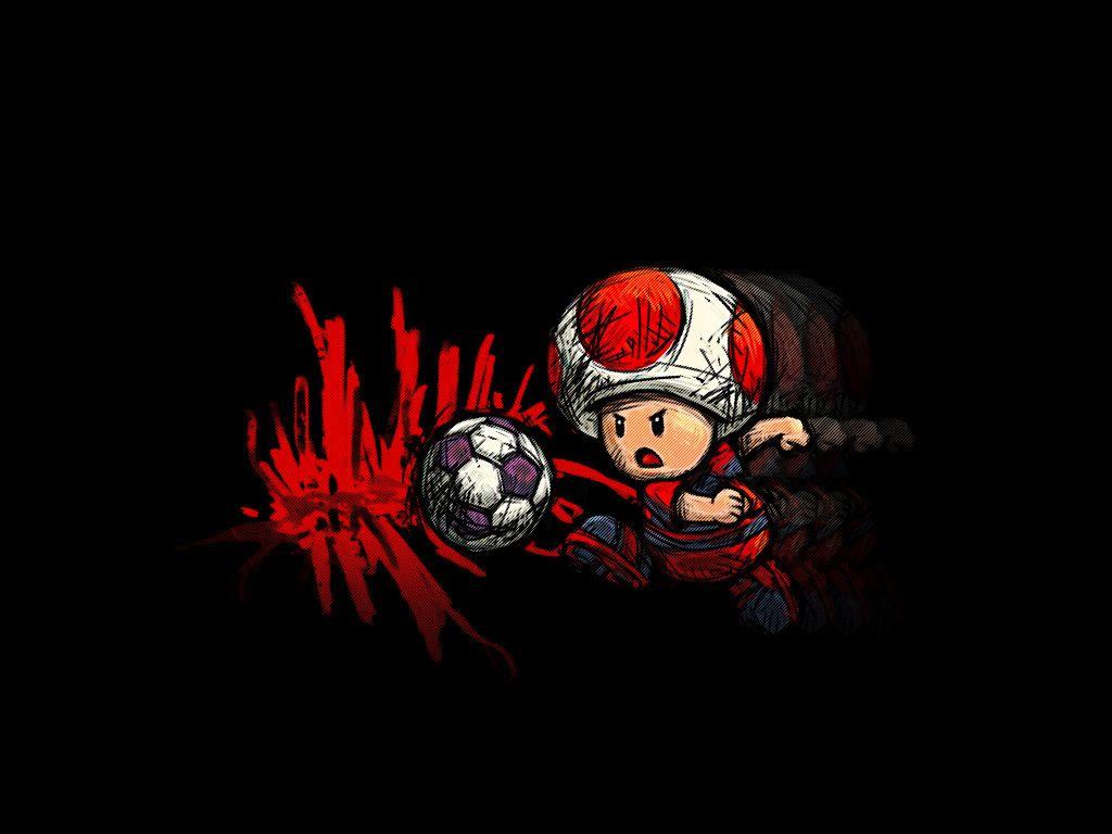 1024x768 Free download Toad soccer wallpaper