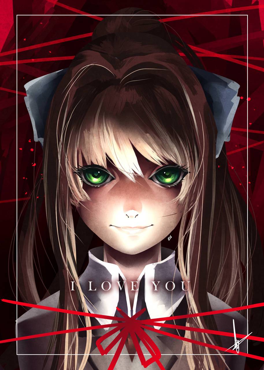 914x1280 DDLC Monika Wallpaper