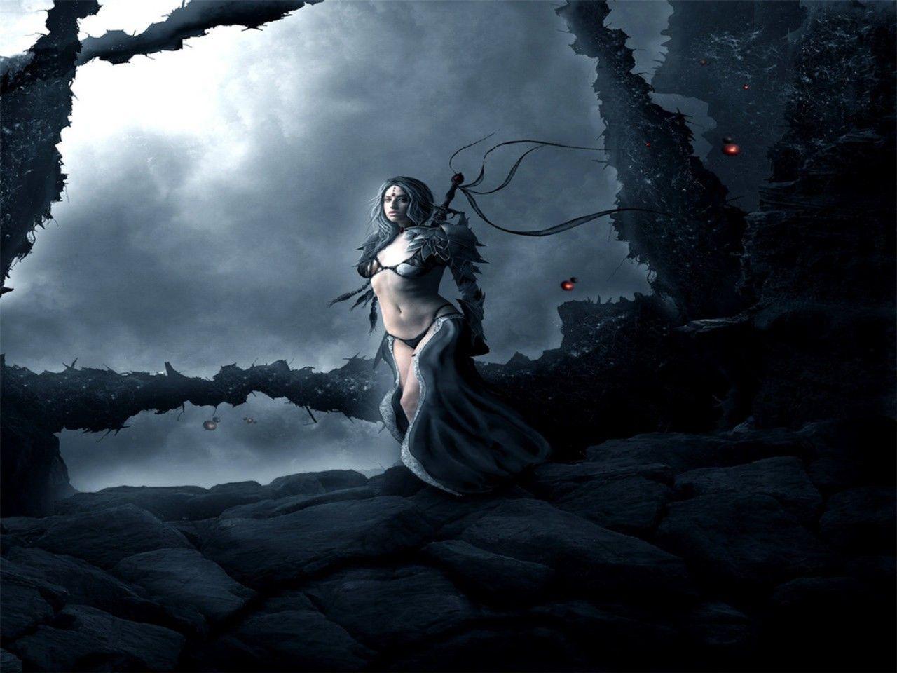 1280x960 Dark Warrior Wallpaper and Background Imagex960