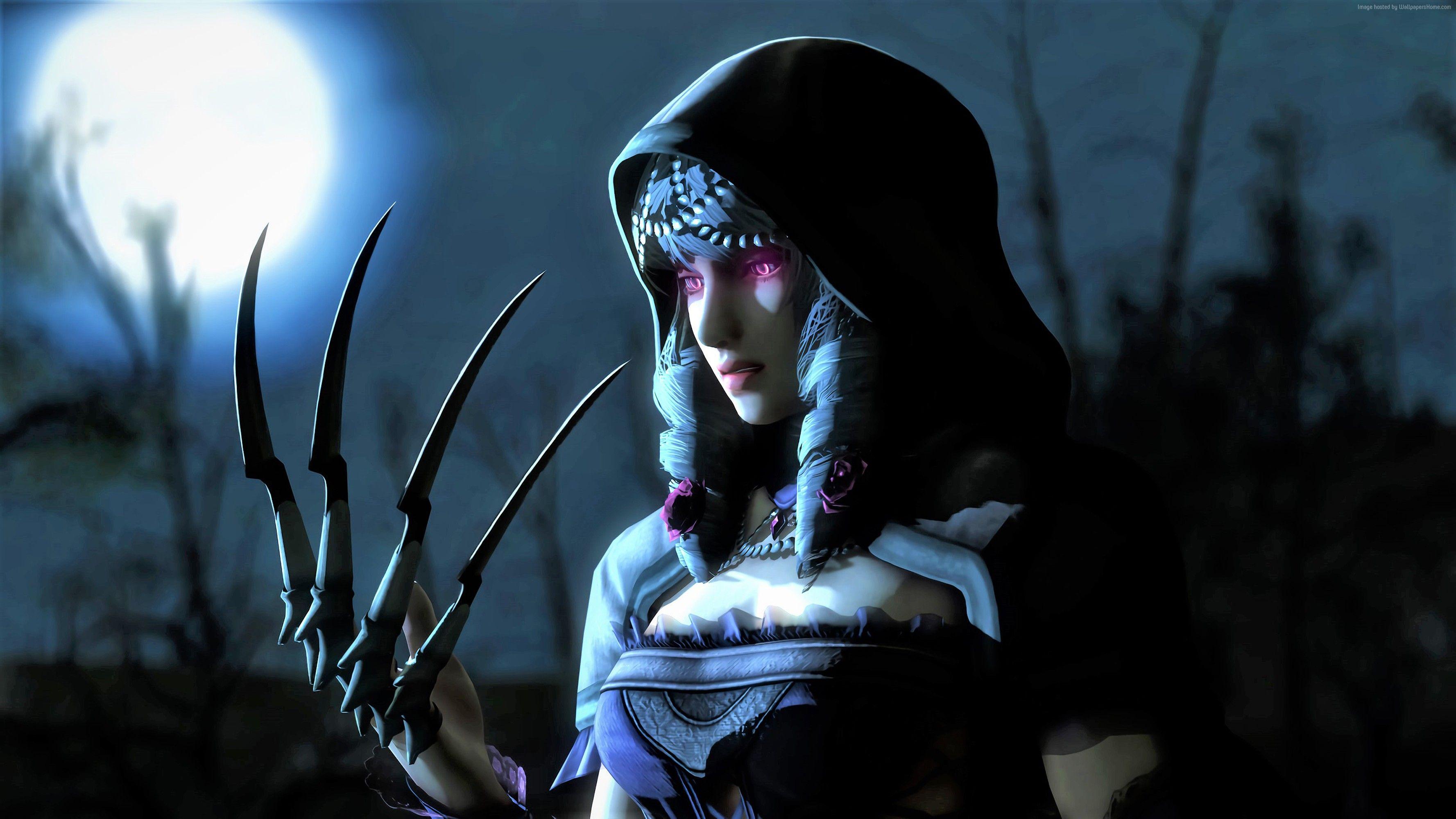 3555x2000 #dark, K, #Warrior, #girl