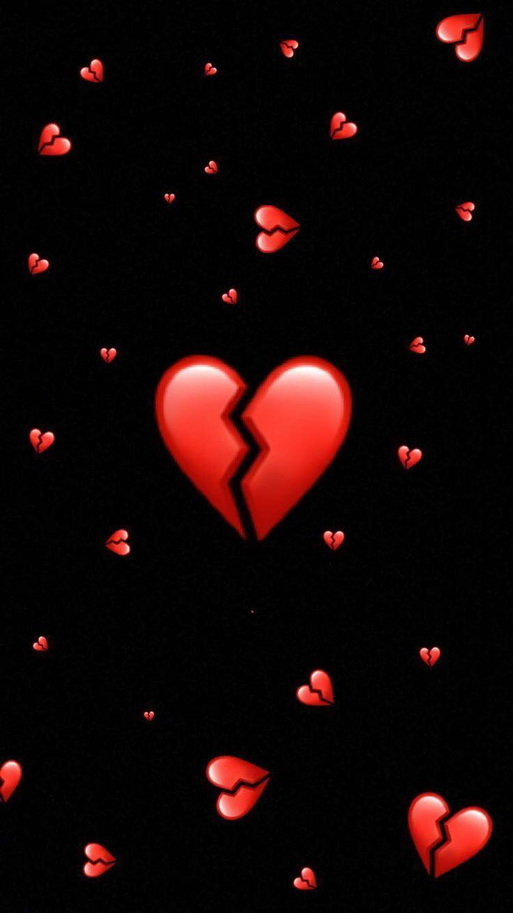 736x1309 Hintergrund #Broken #Heart #BrokenHeart #Red