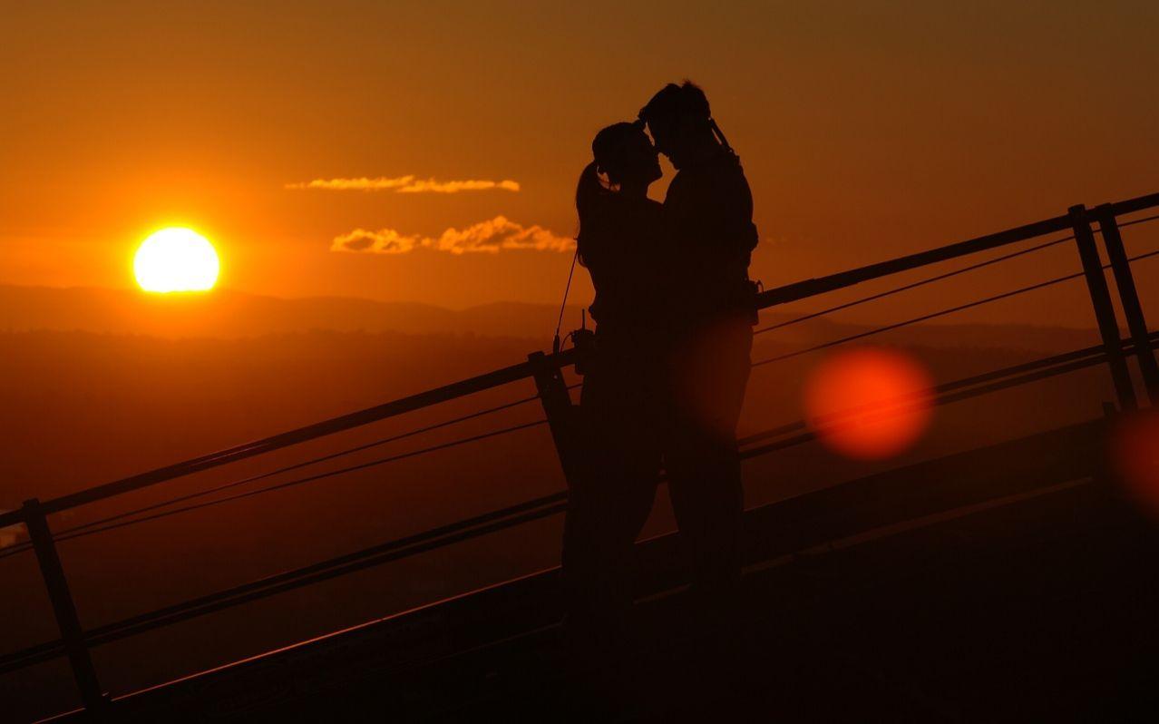 1278x798 Romantic sunset couple Wallpaper in HD. Background image