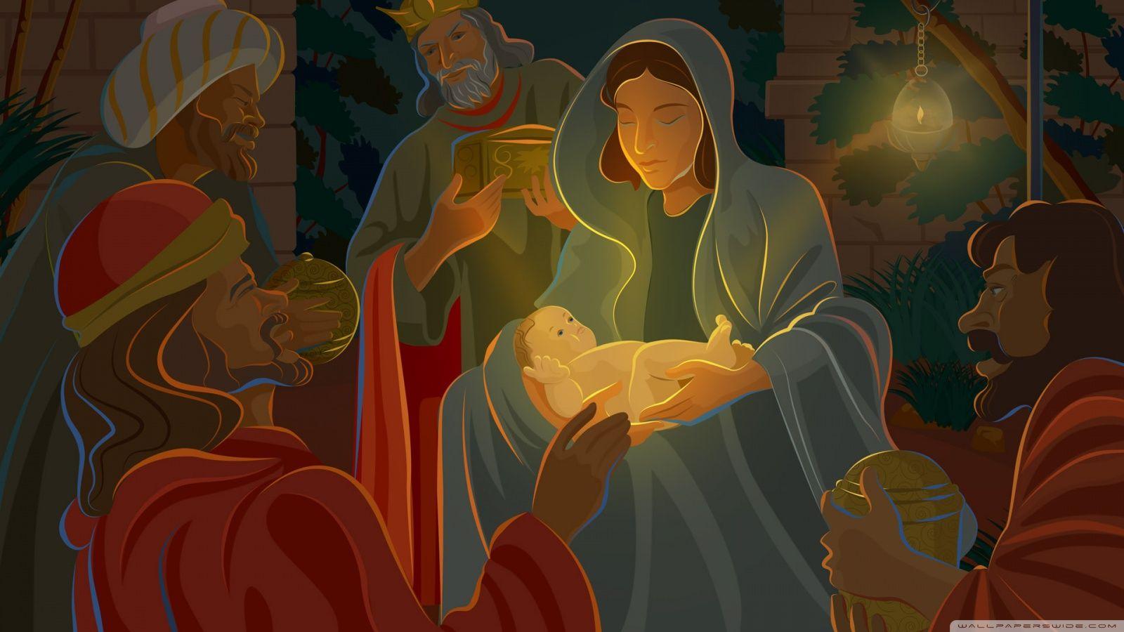 1600x900 Hình nền Chúa Giêsu Kitô sinh ra