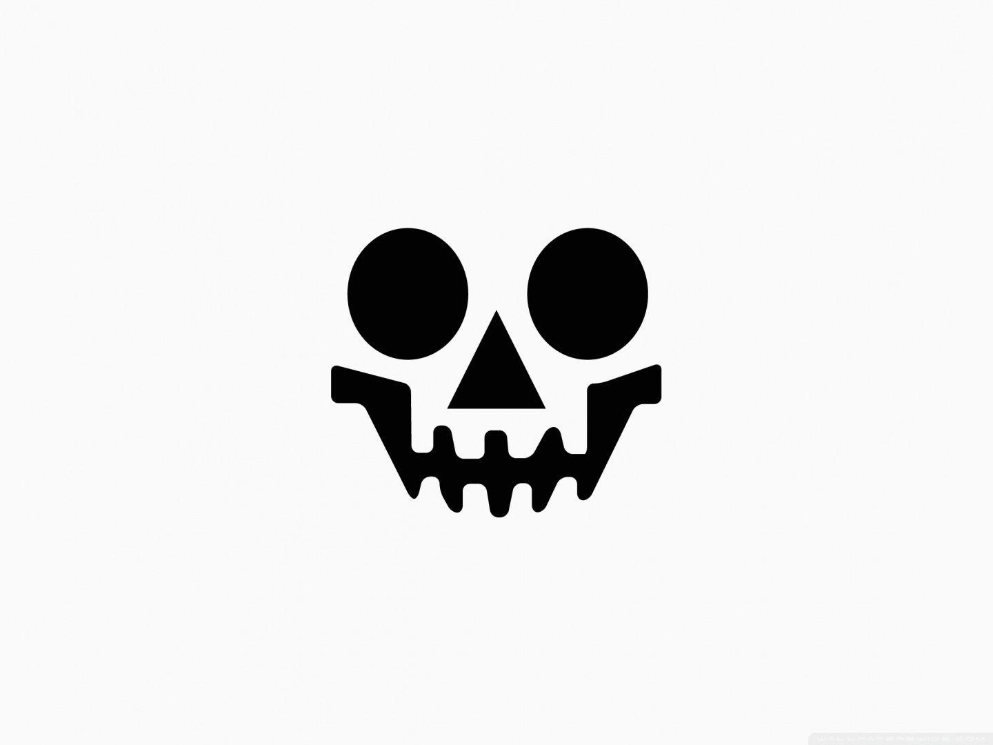 1440x1080 Wallpaper HD 1080P Black And White Skull Animated