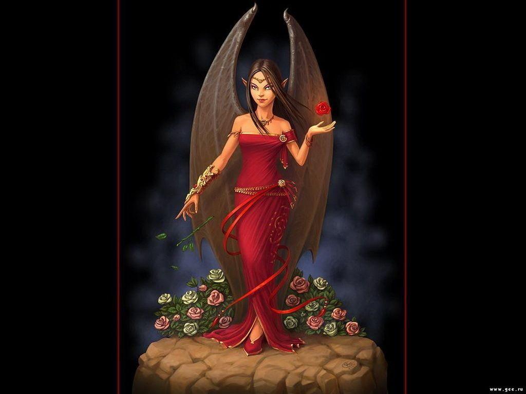 1024x768 Angel In Red
