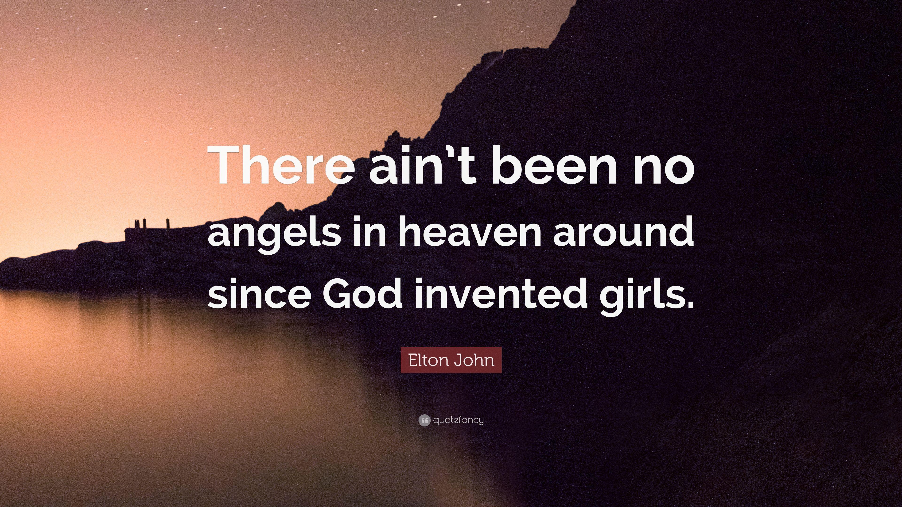 3840x2160 Elton John Quote: “There ain't been no angels in heaven
