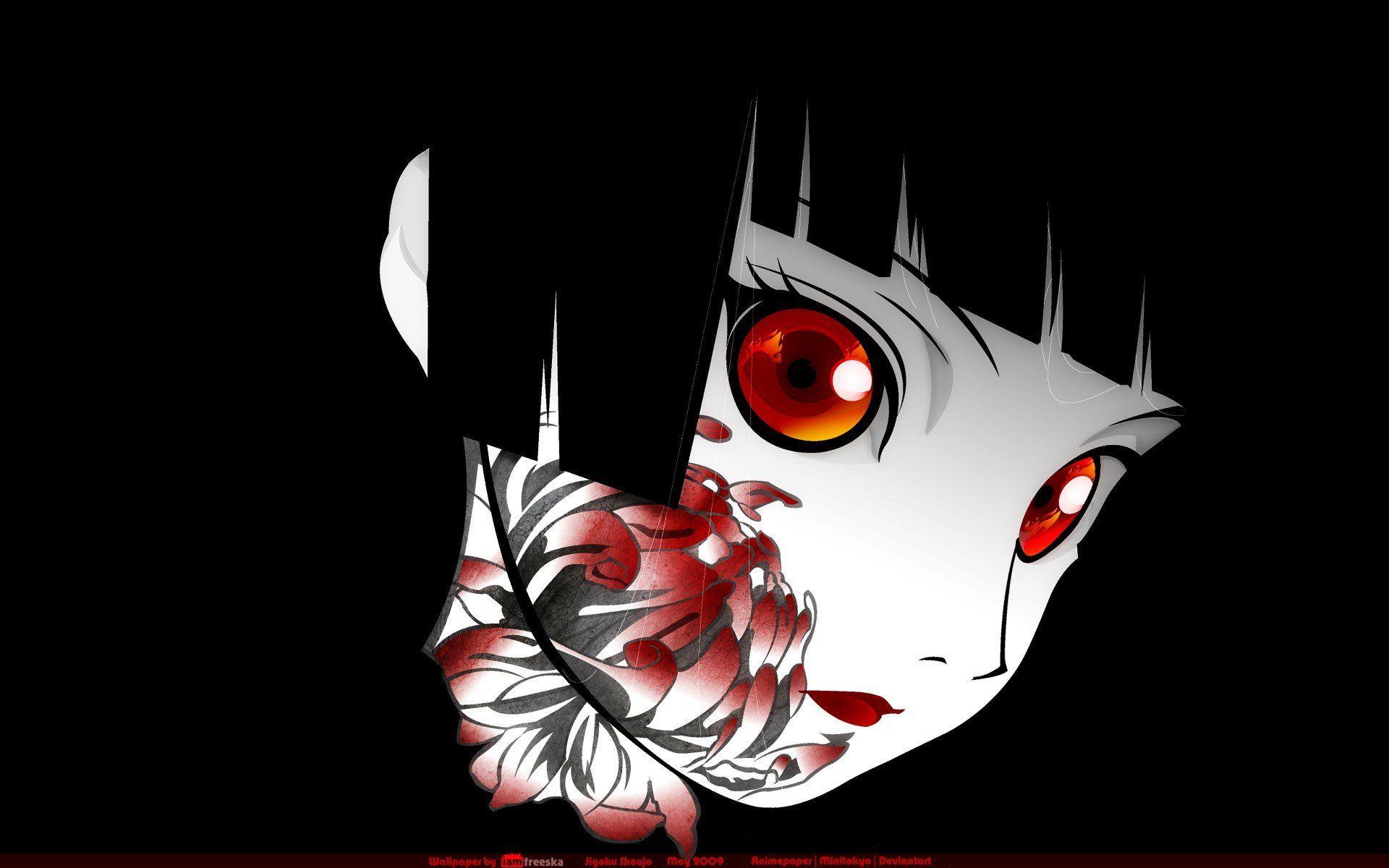 1920x1200 enma ai anime girls anime jigoku shoujo simple