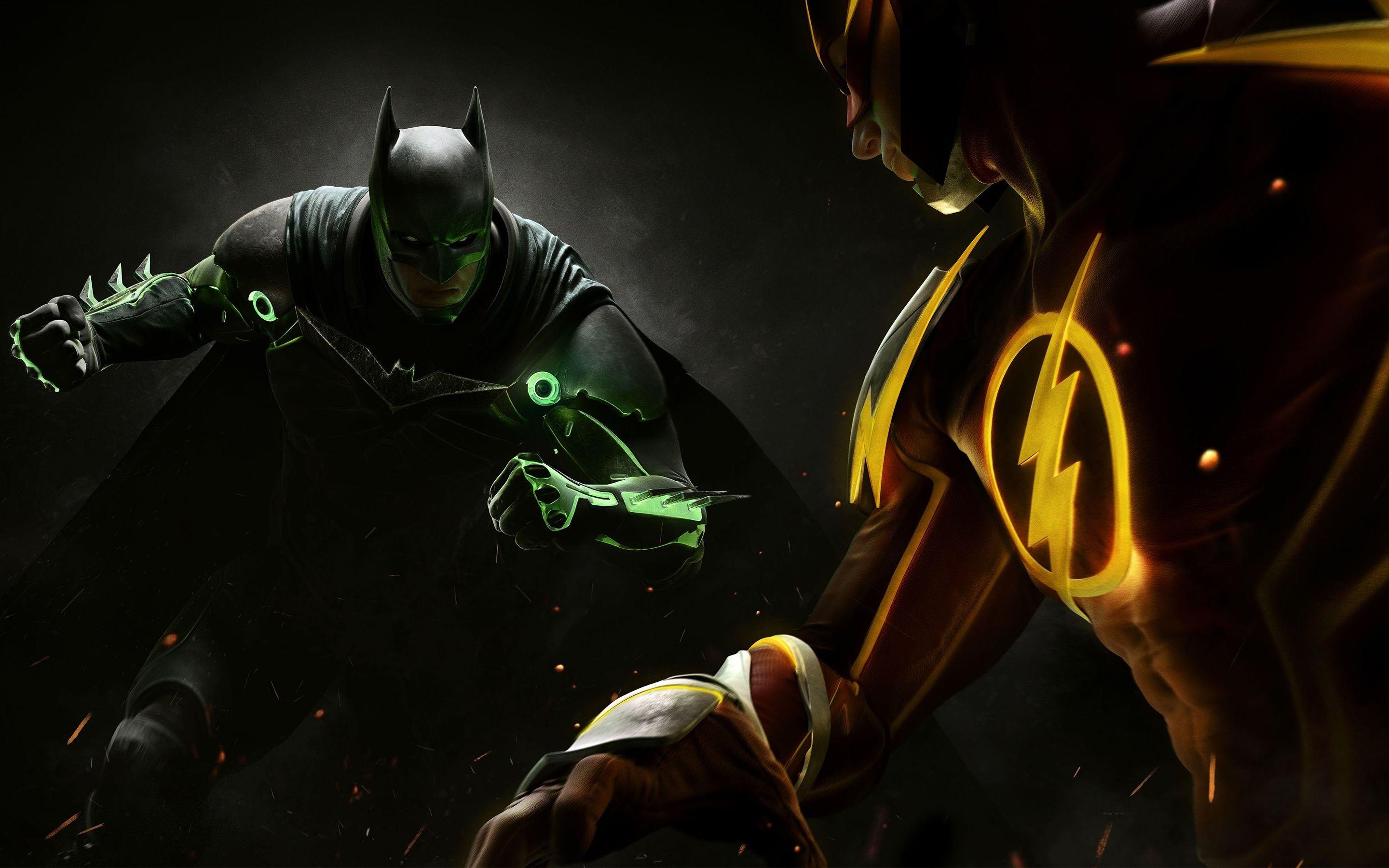 2880x1800 Download 2880x1800 Injustice Batman, Flash Wallpaper