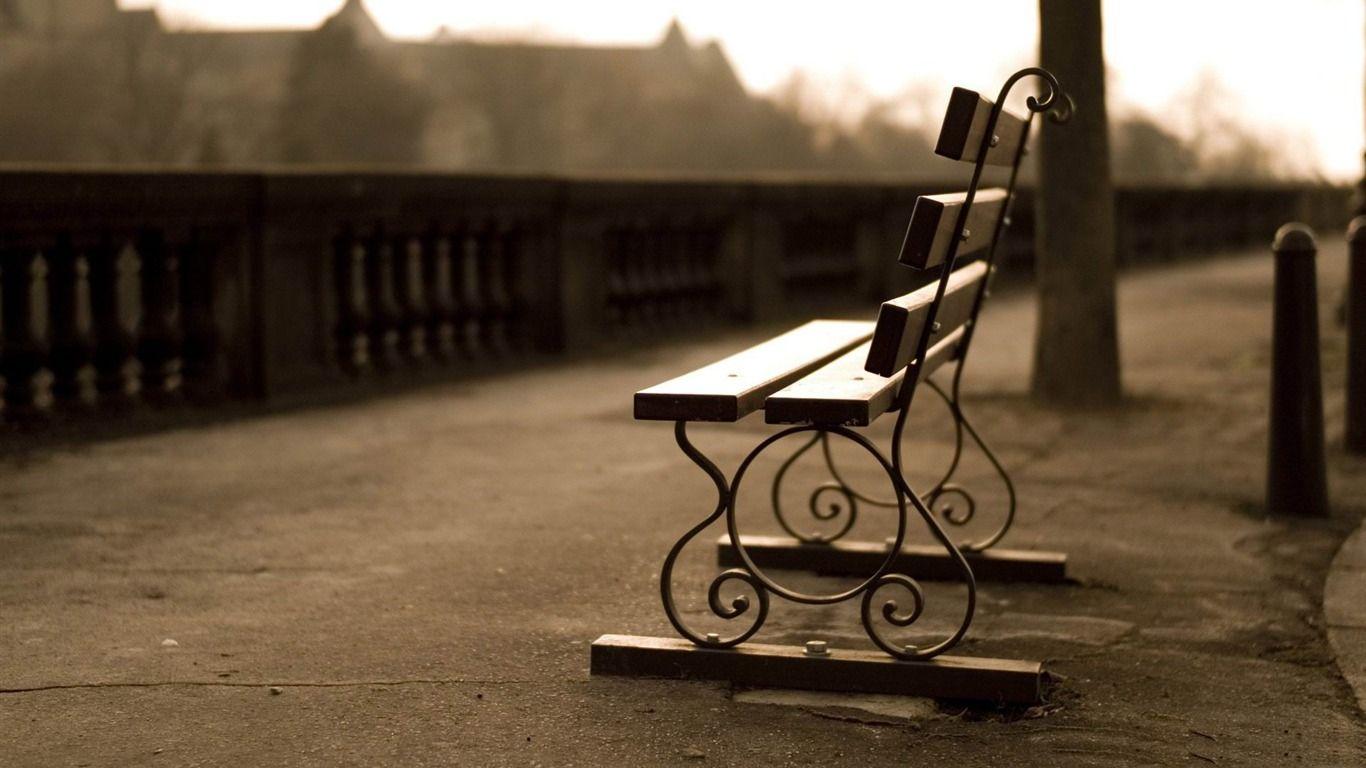 1366x768 Free download bench Vintage style photography wallpaper