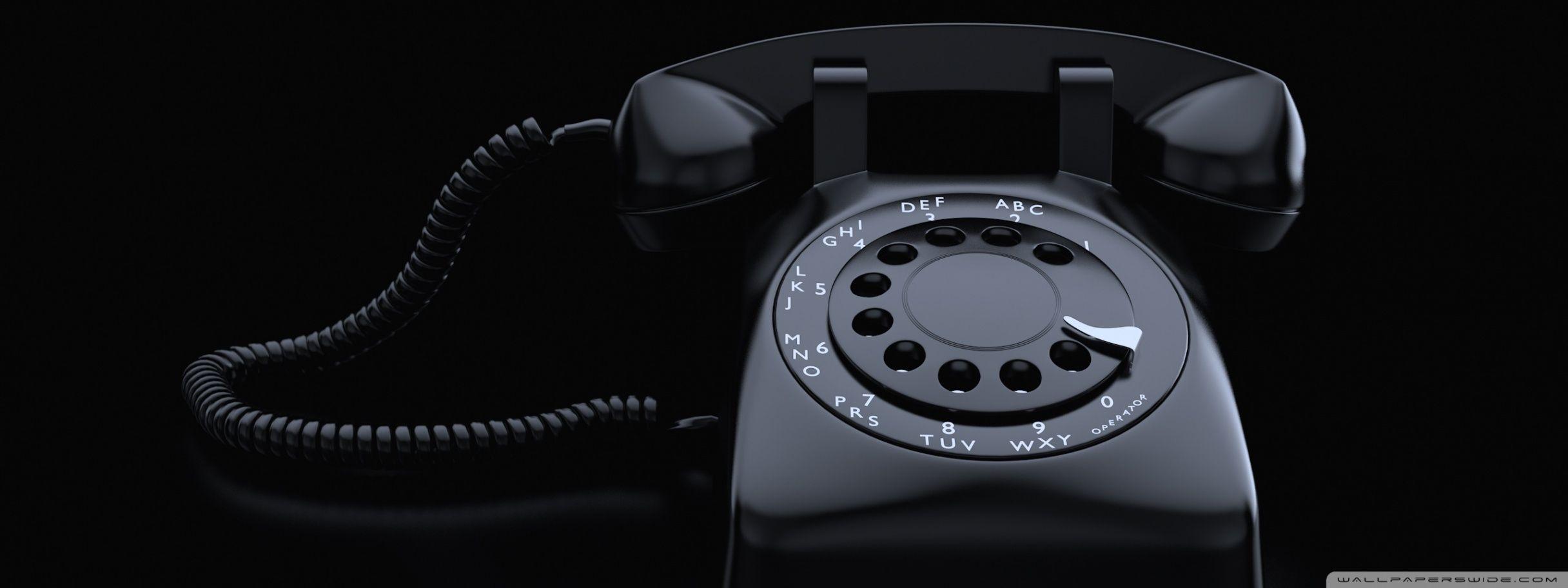 2432x912 Vintage Phone 3D â ¤ 4k HD Desktop Wallpaper For 4k Ultra HD