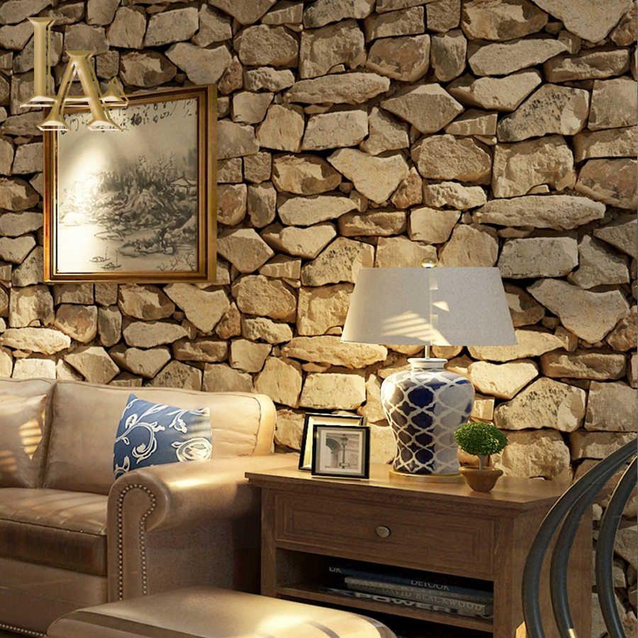 900x900 Vintage 3D Brick Stone Wallpaper For Walls Home Wall Paper